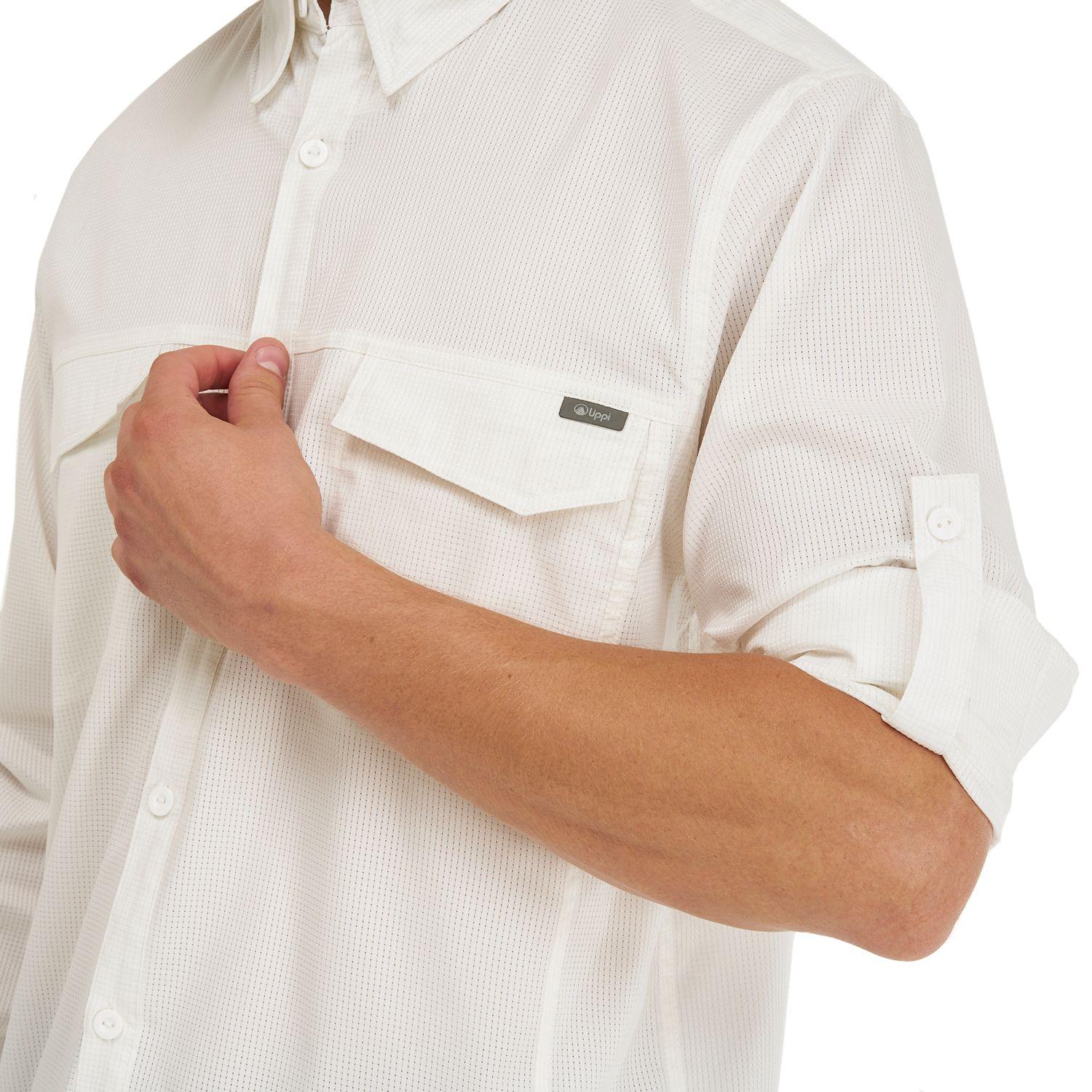 Camisa Hombre Rosselot Long Sleeve Q-Dry Shirt Blanco Lippi I20-4