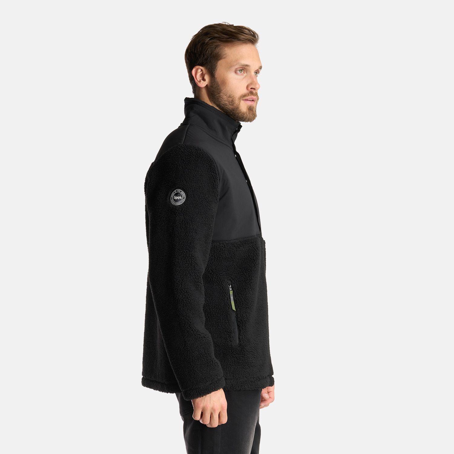Chaqueta Hombre Glaciar Sherpa-Pro 1/4 Zip Jacket Negro Lippi-3