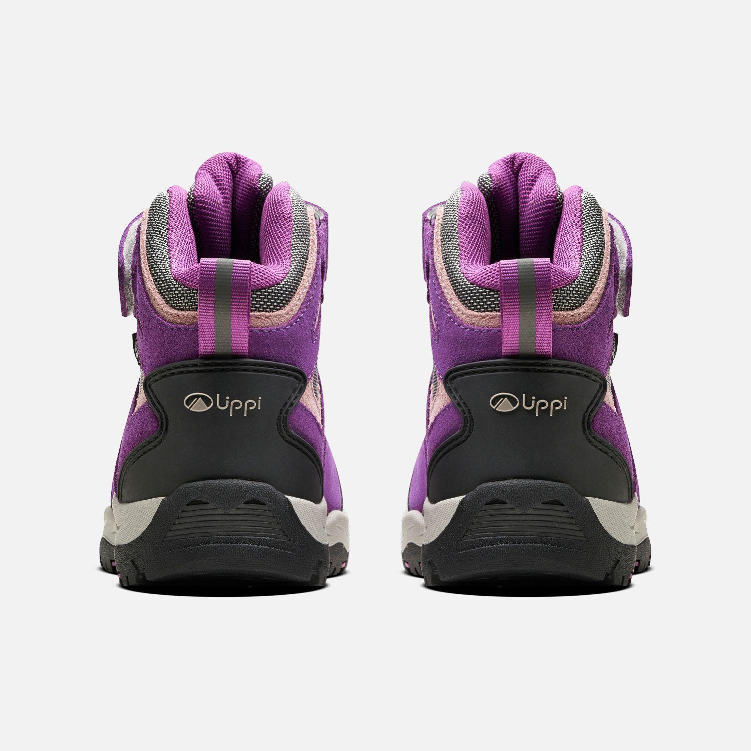 Botín Niña  Puelo CS HI Velcro Morado Gris Claro Lippi-4