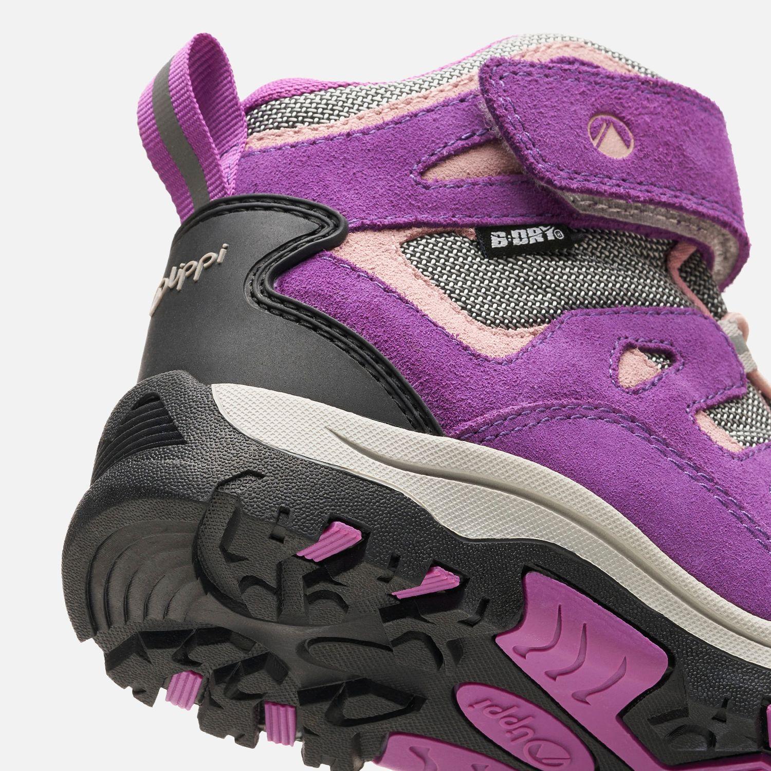 Botín Niña  Puelo CS HI Velcro Morado Gris Claro Lippi-7