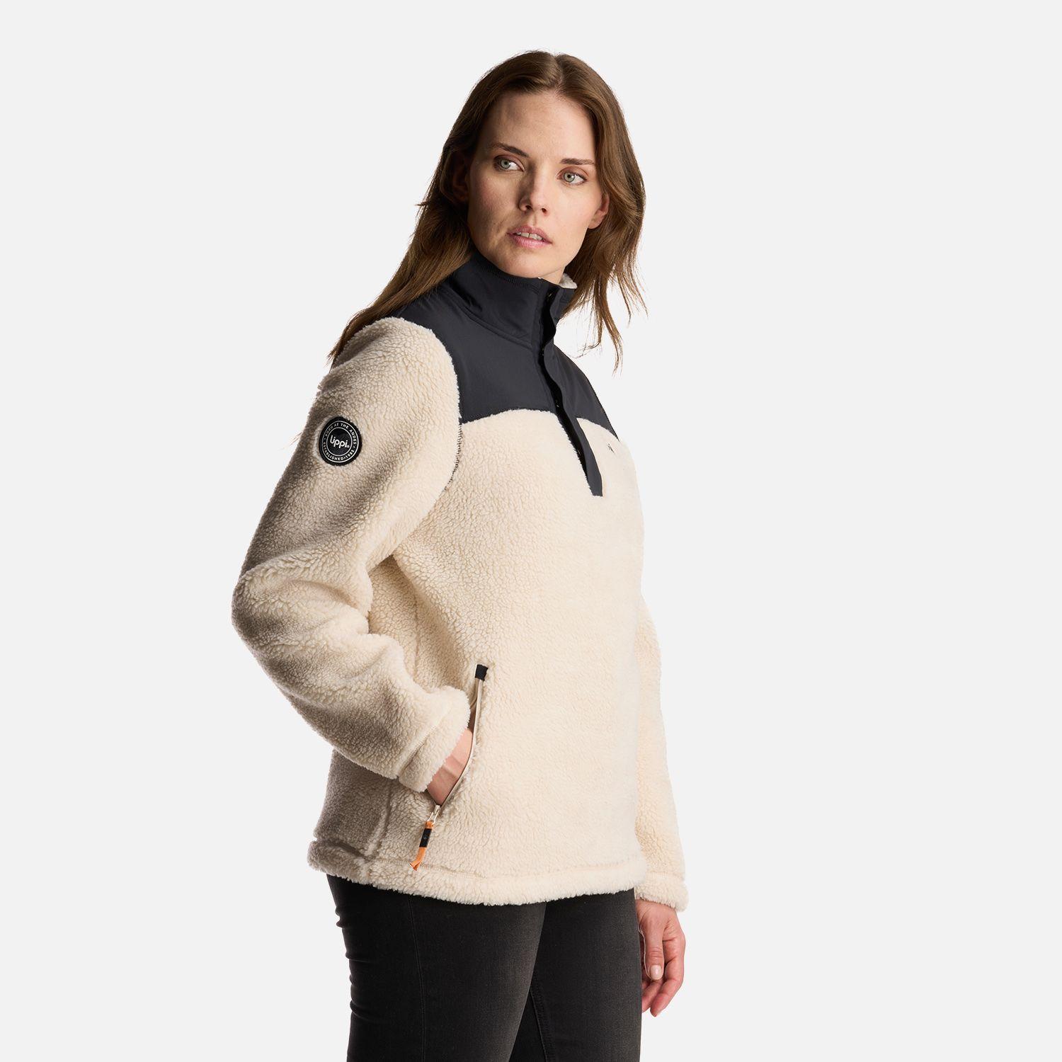 Chaqueta Mujer Glaciar Sherpa Pro 14 Zip Jacket Crema Lippi-2