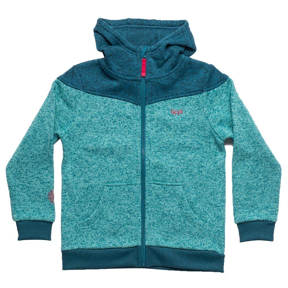 Poleron Niña Chinchilla Therm-Pro Hoody Jacket Turquesa / Turquesa Oscuro Lippi-0