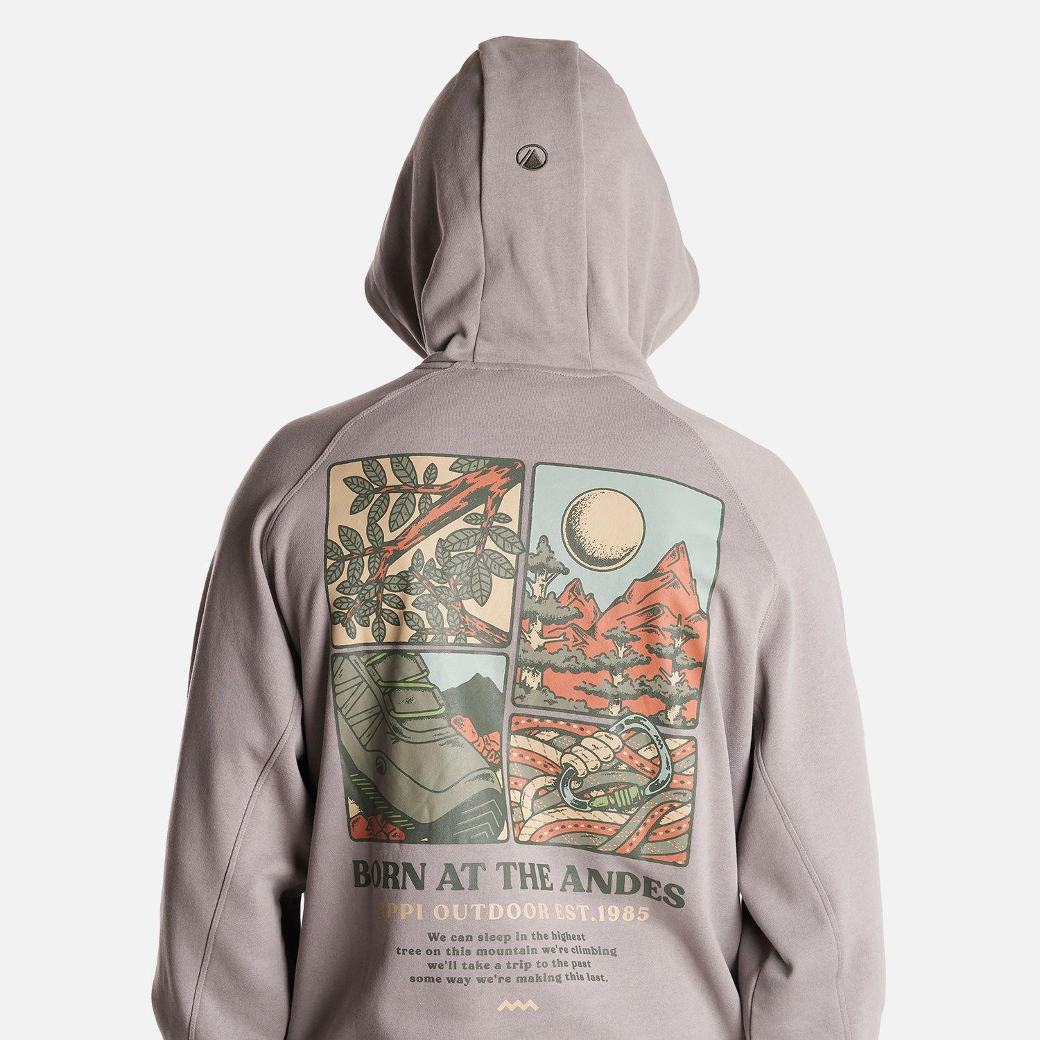 Poleron Hombre Insigne Hoody Sweatshirt Back Print Malva Lippi-5