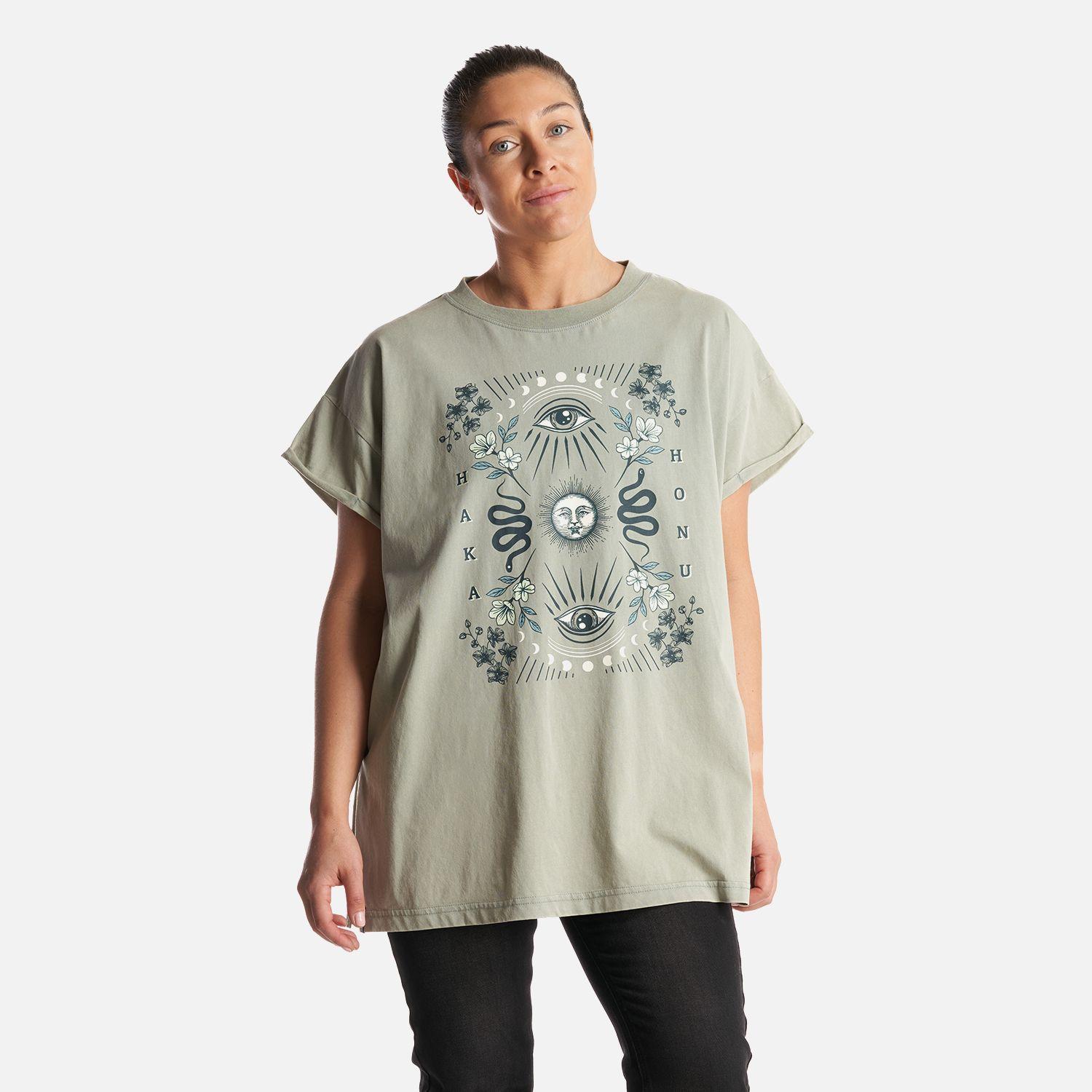 Polera Mujer Garza Gris Piedra Haka Honu-1