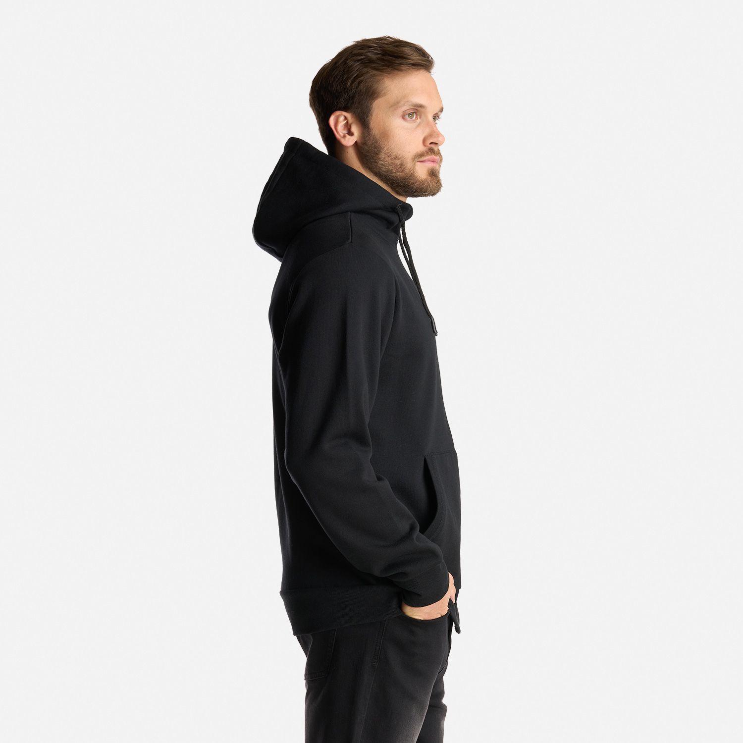 Poleron Hombre Ulmo Full Zip Hoody Sweatshirt Negro Lippi I24-3
