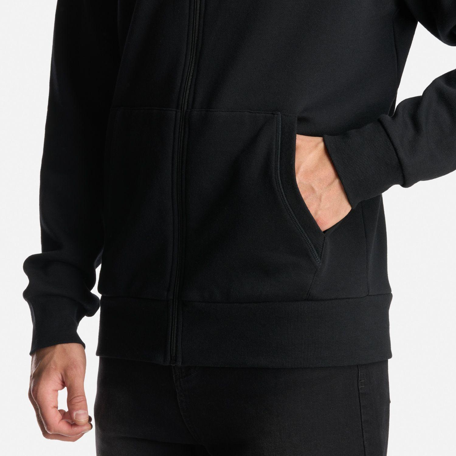 Poleron Hombre Ulmo Full Zip Hoody Sweatshirt Negro Lippi I24-6