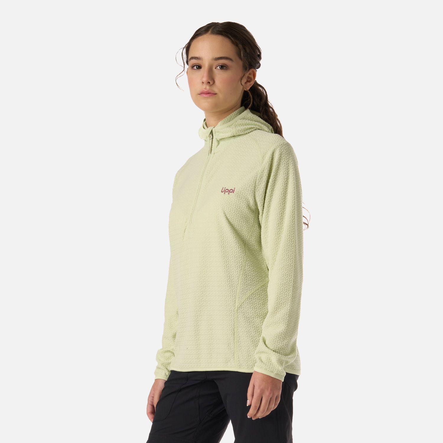 Polerón Teen Girl Mild Nano-F 1/4 Zip Hoody Gris / Verde Lippi V26-1