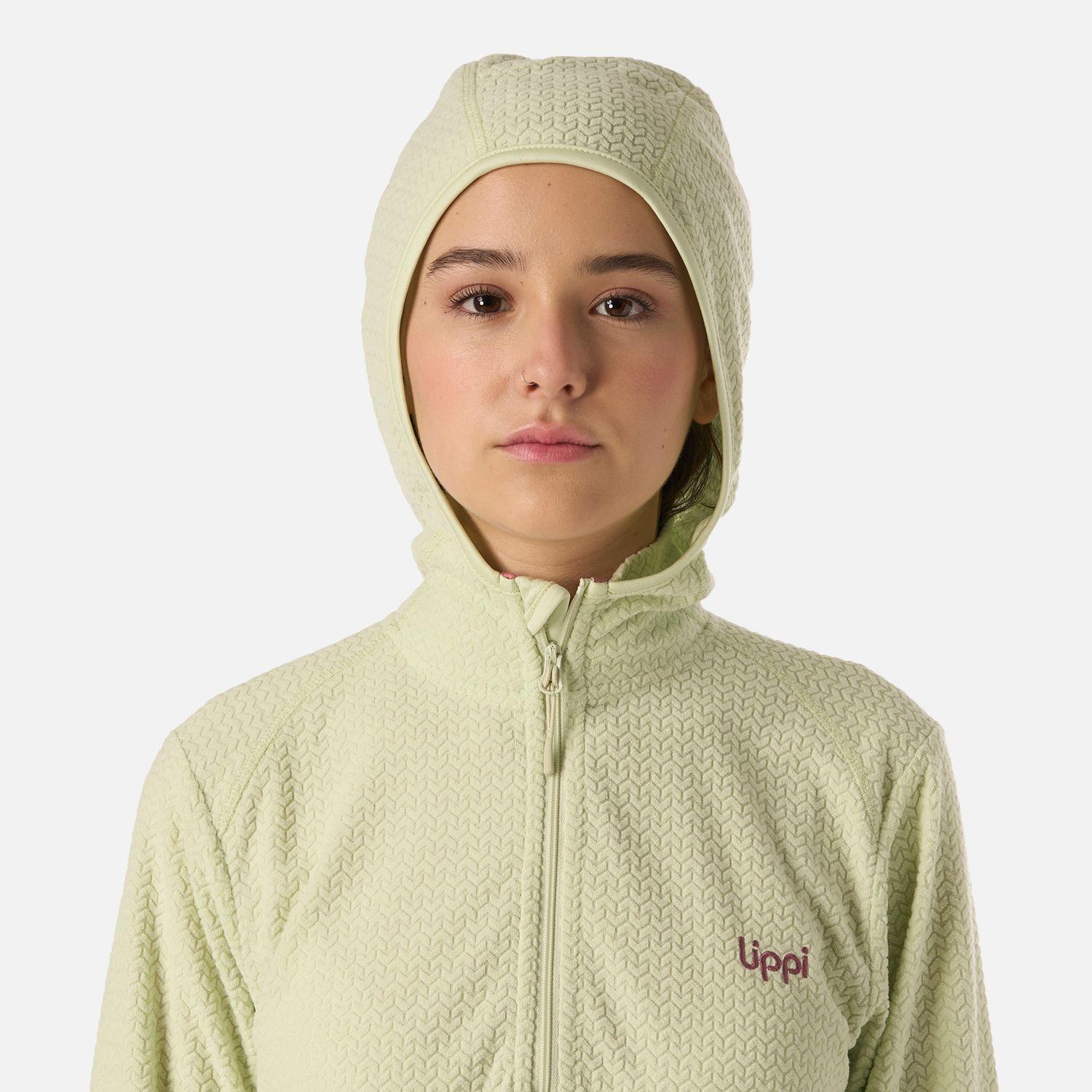 Polerón Teen Girl Mild Nano-F 1/4 Zip Hoody Gris / Verde Lippi V26-3