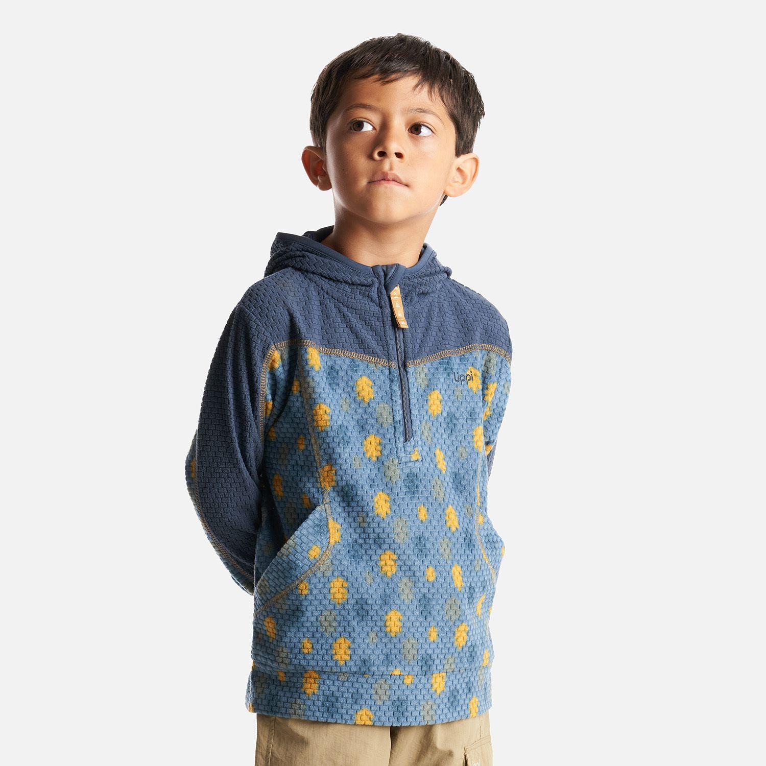 Poleron Niño Saltamontes Nano-F 14 Zip Hoody Print Azul Lippi I23-2