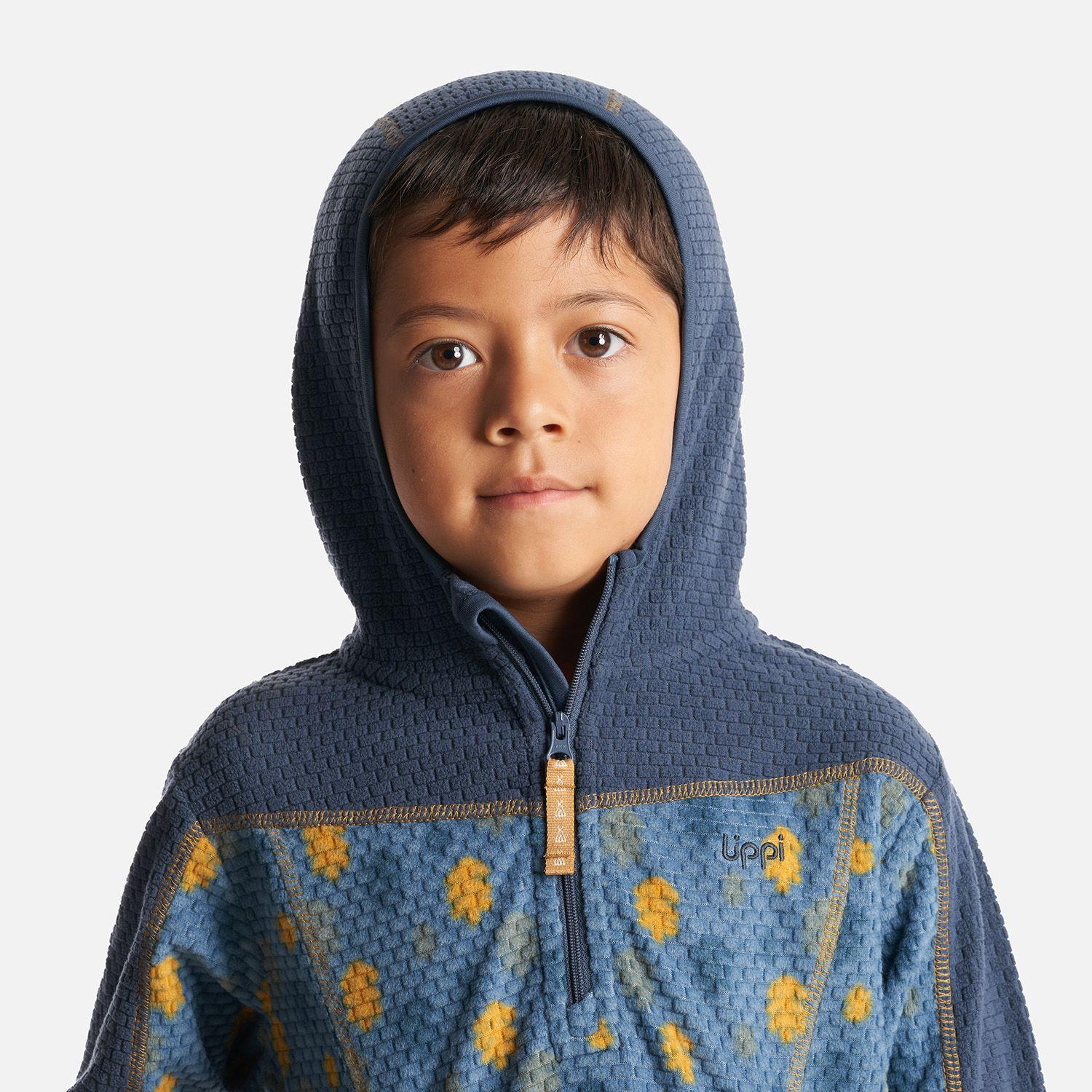 Poleron Niño Saltamontes Nano-F 14 Zip Hoody Print Azul Lippi I23-4