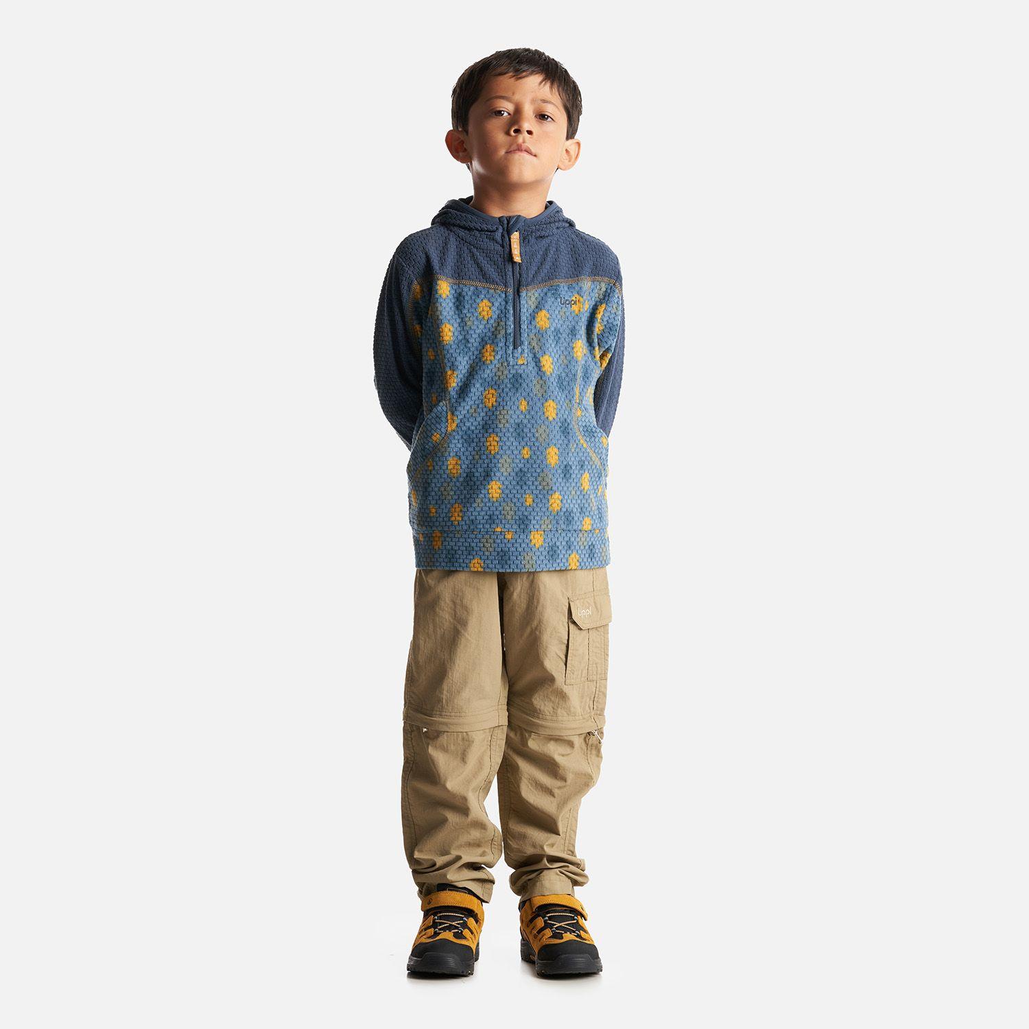 Poleron Niño Saltamontes Nano-F 14 Zip Hoody Print Azul Lippi I23-6