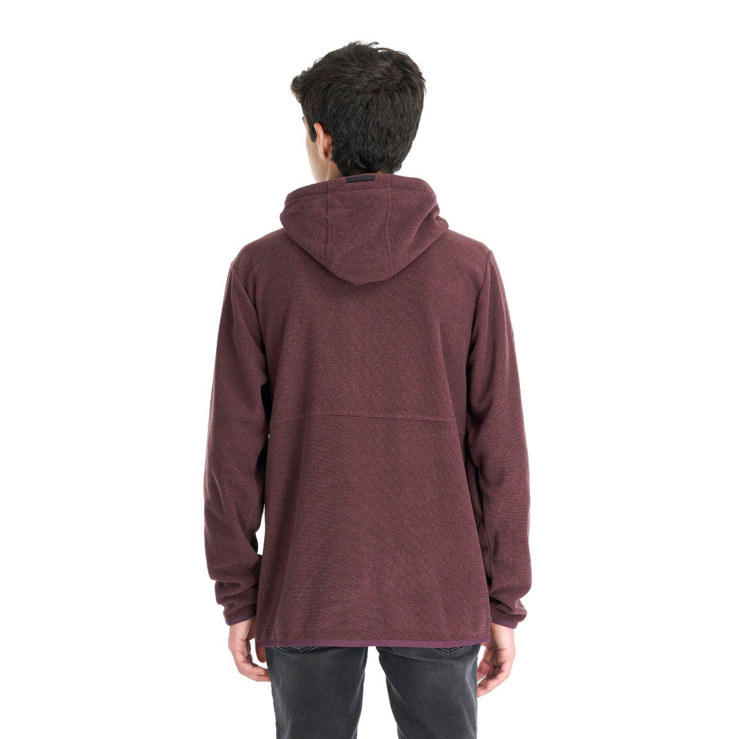 Poleron Teen Boy Stripes Nano-F Full Zip Vino Lippi-3