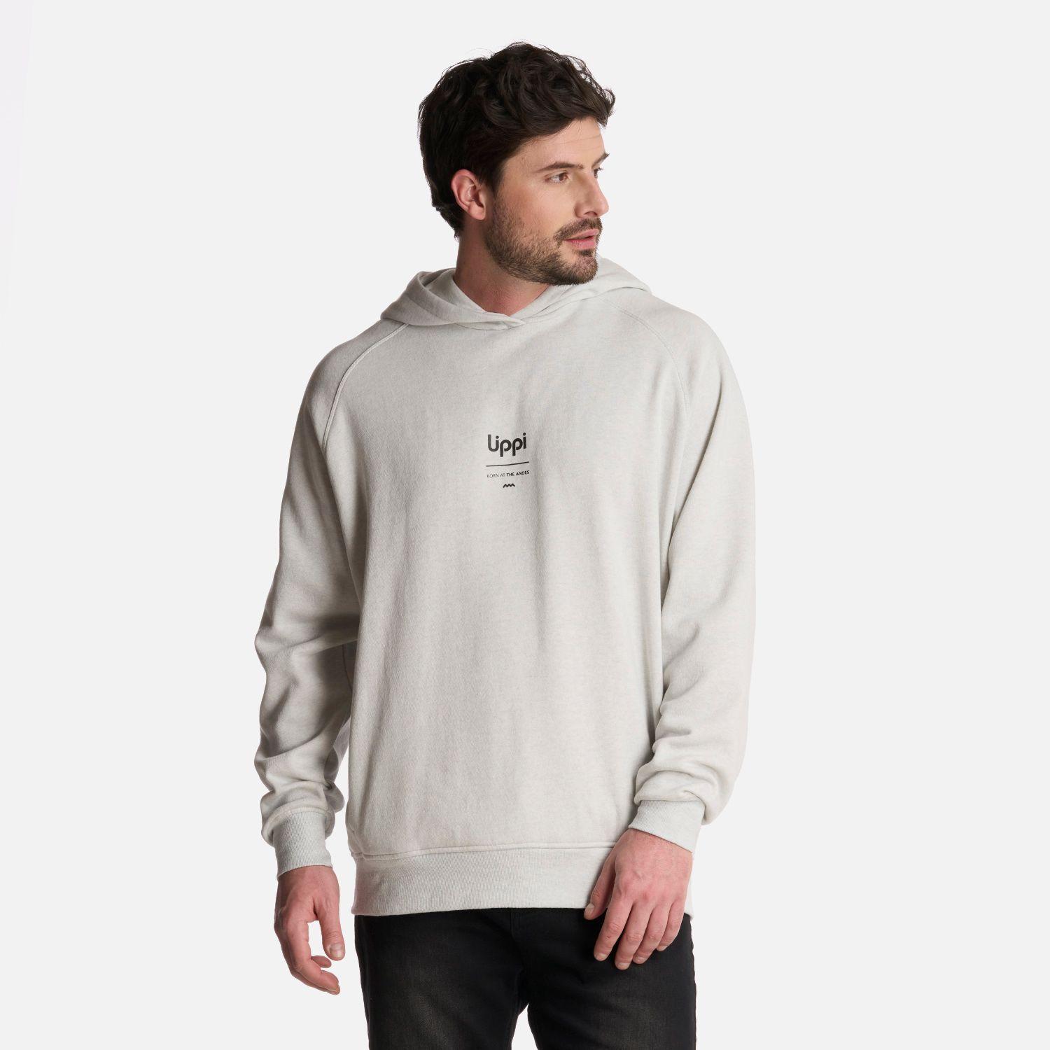 Polerón Hombre Ulmo Hoody Sweatshirt Gris Claro Lippi-1