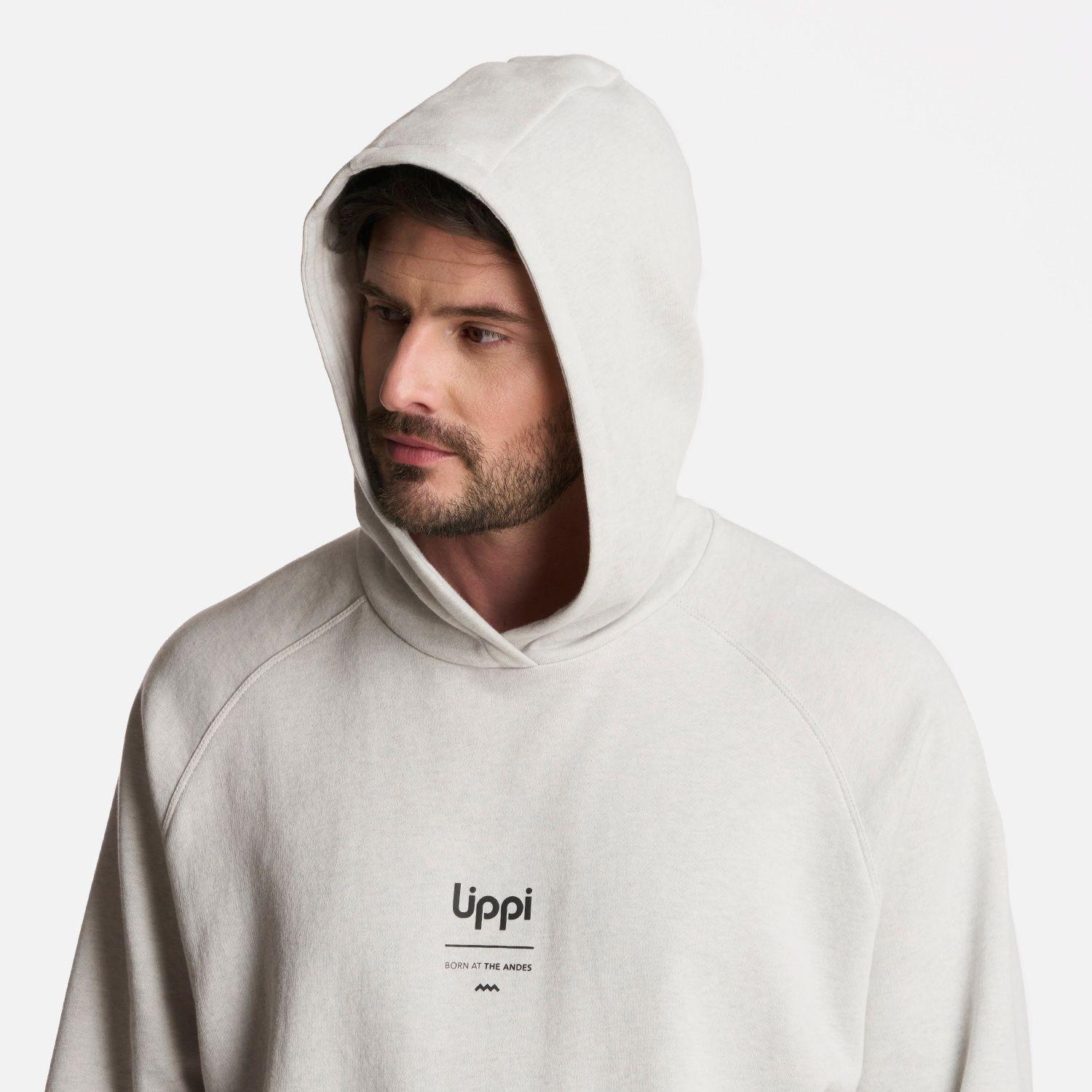 Polerón Hombre Ulmo Hoody Sweatshirt Gris Claro Lippi-3