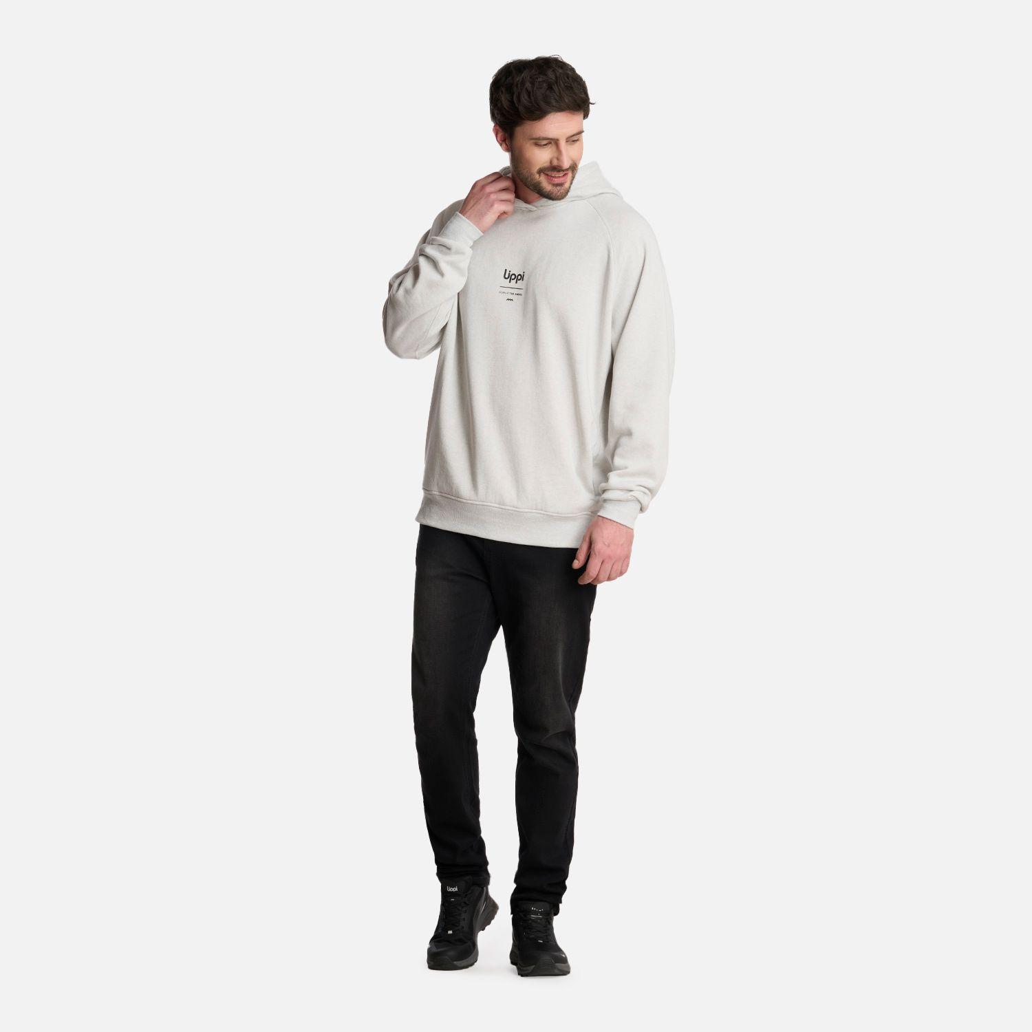 Polerón Hombre Ulmo Hoody Sweatshirt Gris Claro Lippi-5