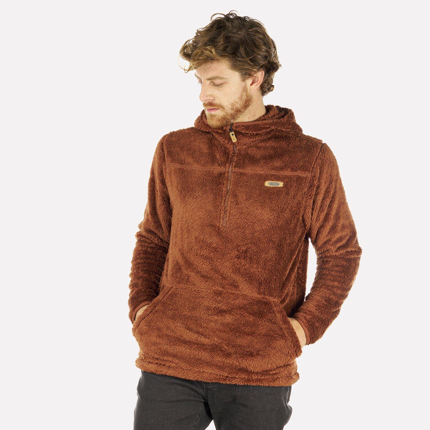 Poleron Hombre Warmy Hoody Sweatshirt Terracota Lippi I22-1