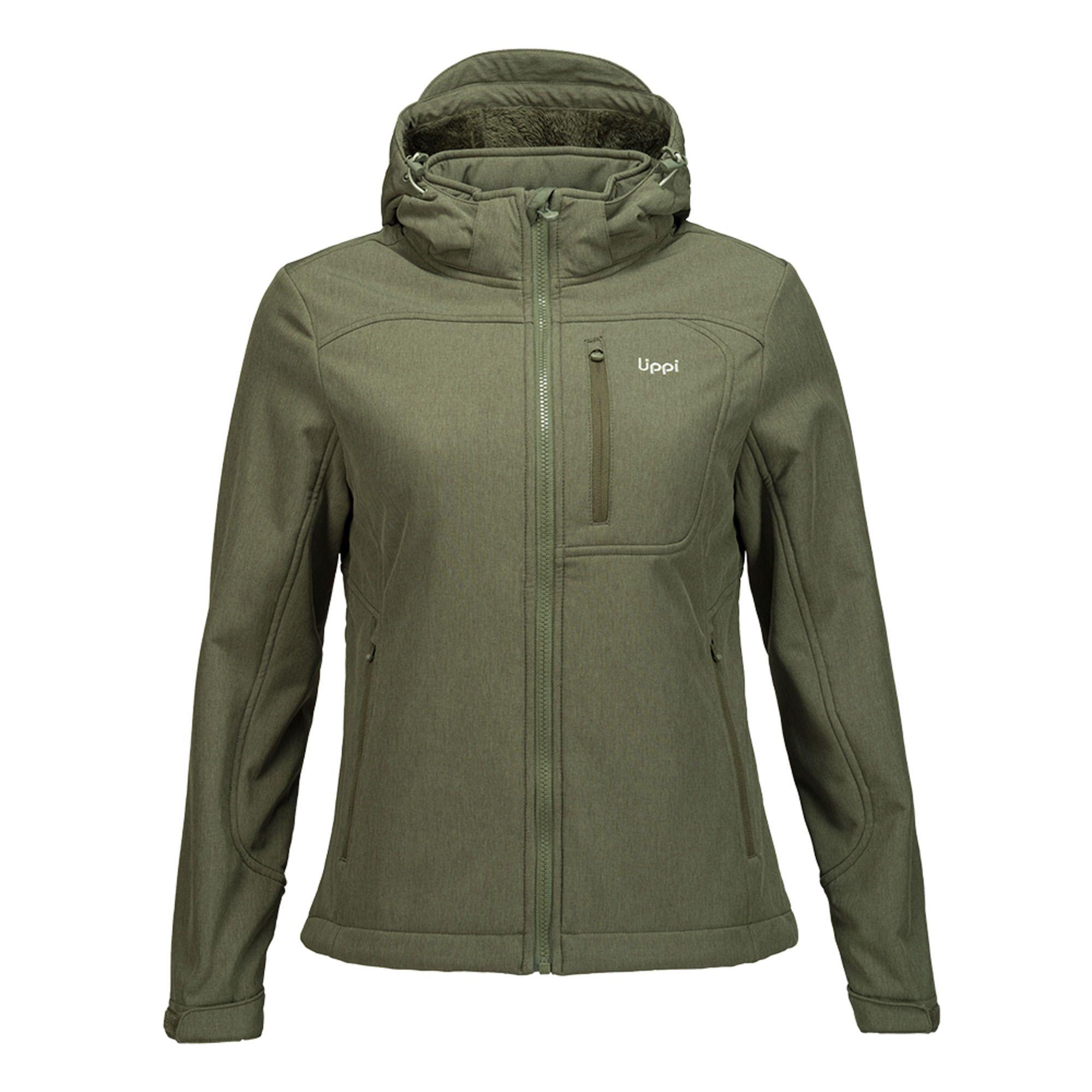 Chaqueta Mujer Macaya Softshell Hoody Jacket Melange Verde Lippi-0