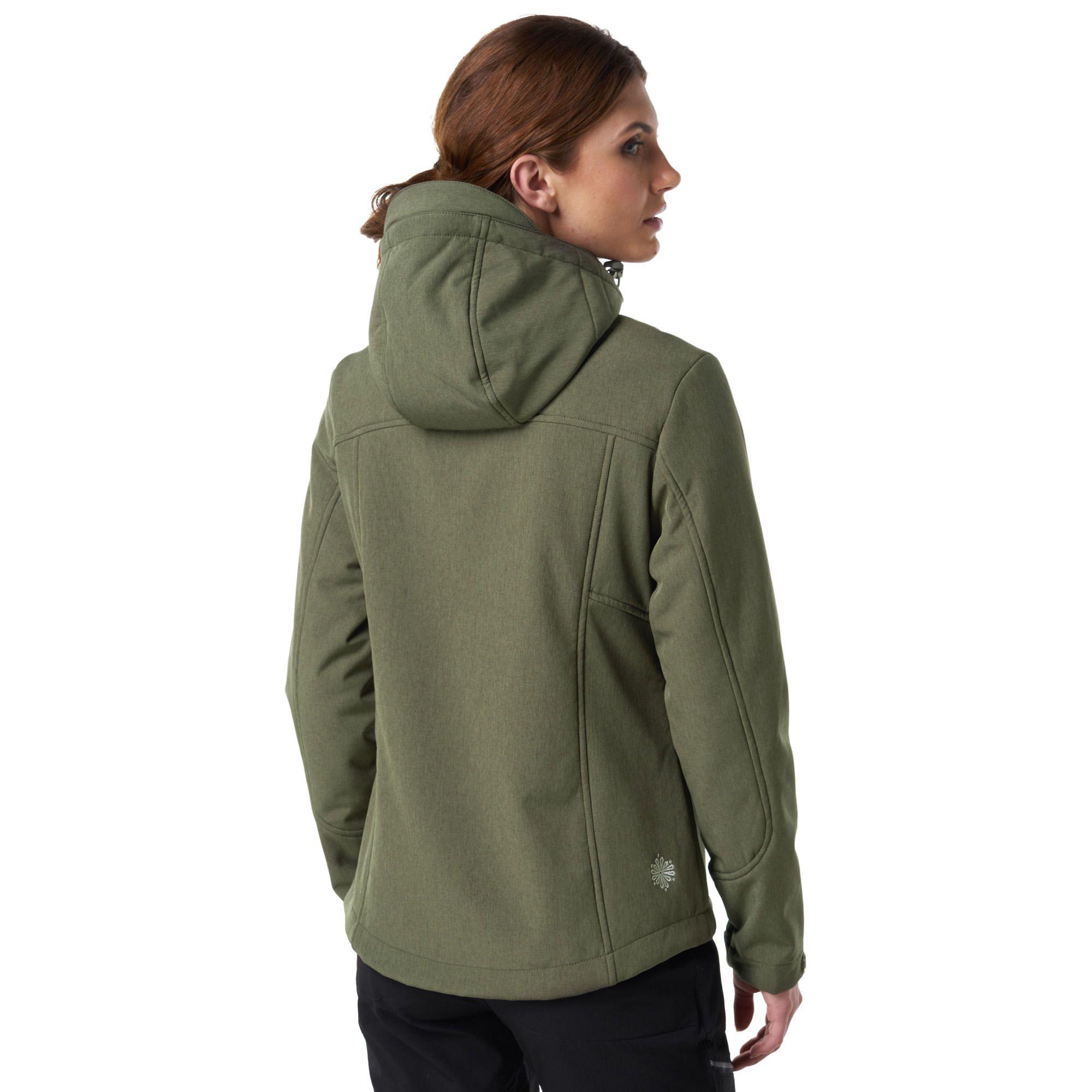 Chaqueta Mujer Macaya Softshell Hoody Jacket Melange Verde Lippi-3