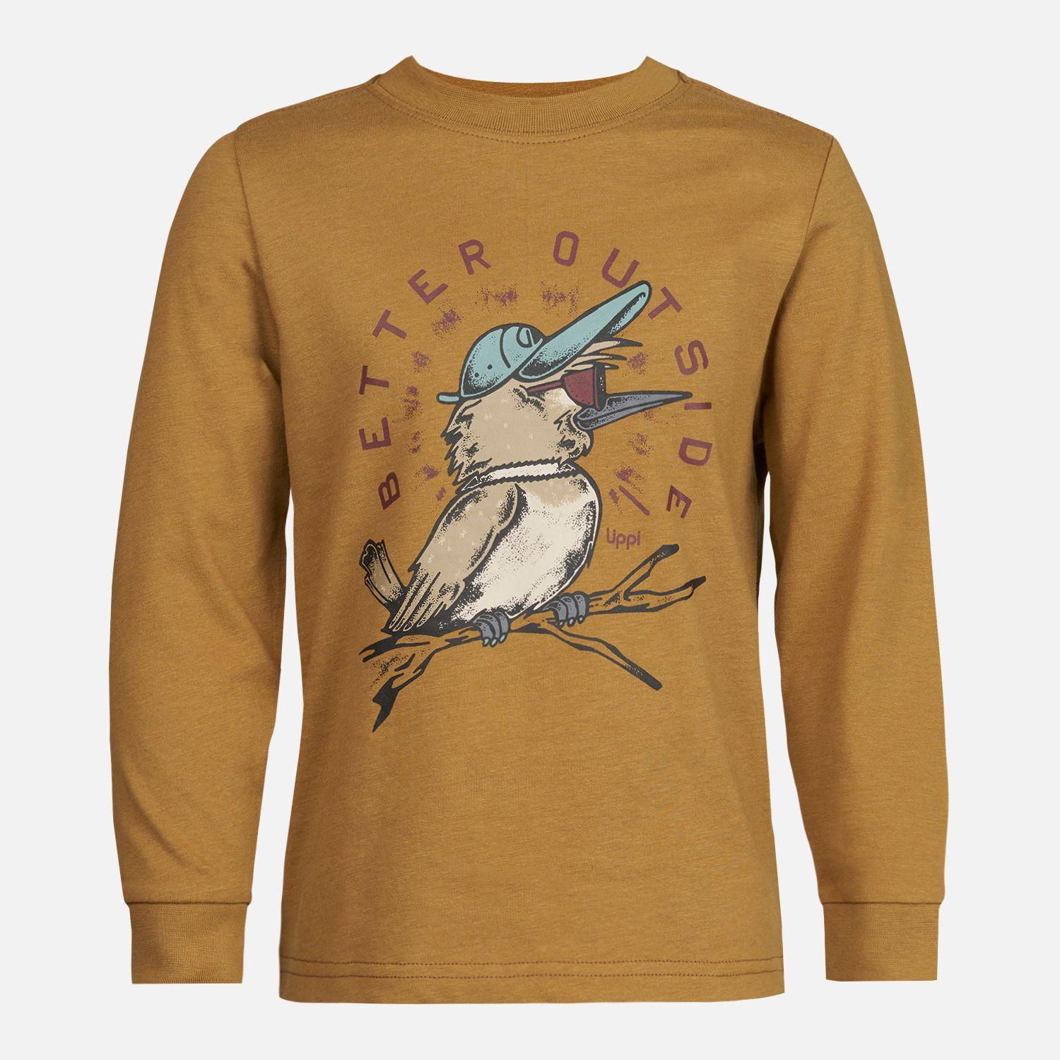 Polera Niño Logo Lippi Long Sleeve T-Shirt Café Pardo Lippi-0