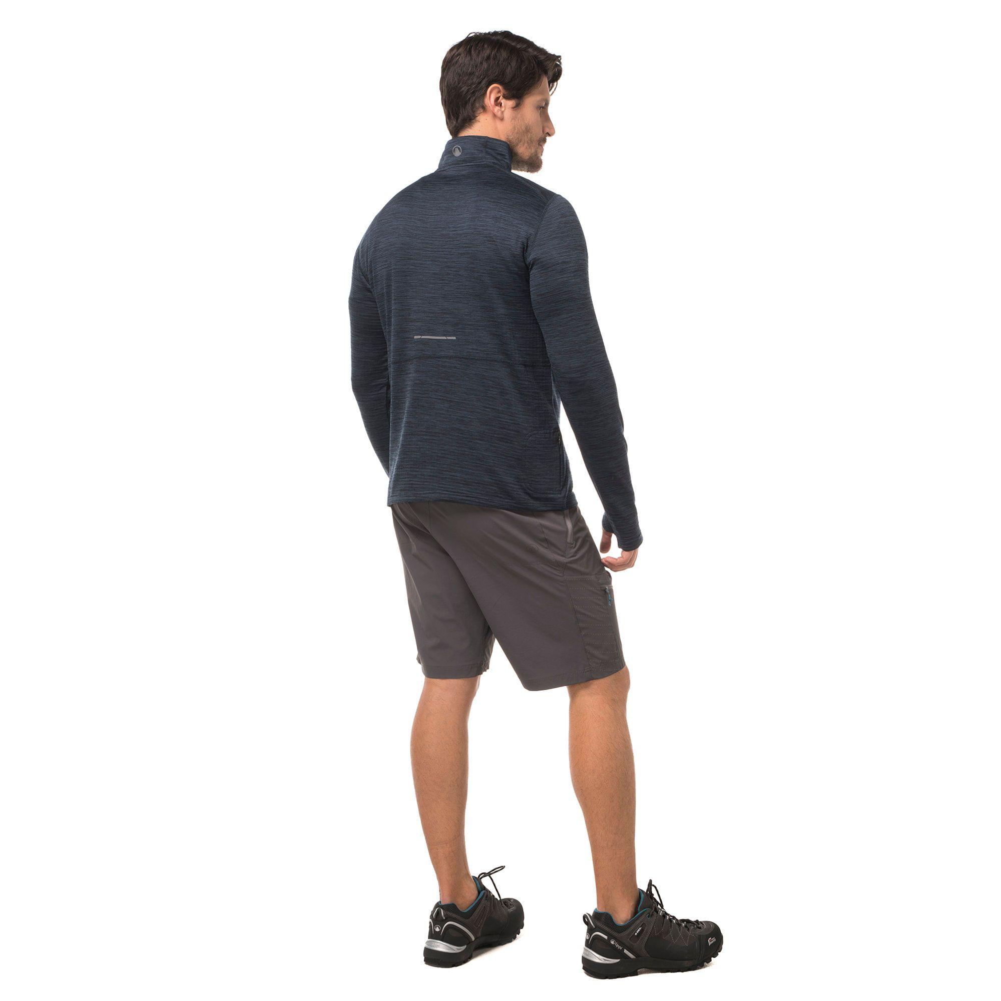 Poleron Hombre Just Move Nano-F 14 Zip Melange Vino Lippi-4