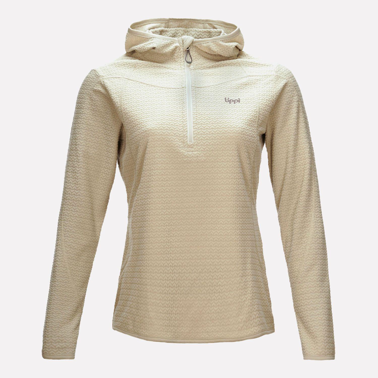 Poleron Mujer Jacaranda Nano-F 14 Zip Hoody Crudo Lippi I22-0