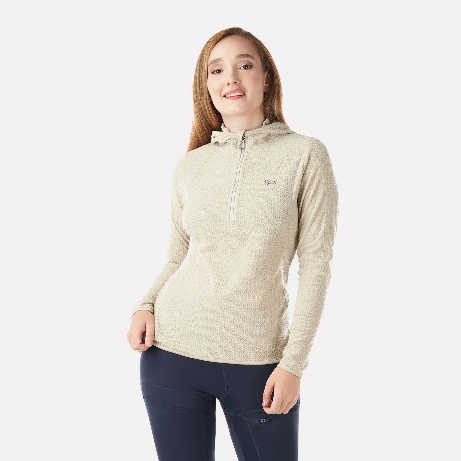 Poleron Mujer Jacaranda Nano-F 14 Zip Hoody Crudo Lippi I22-1