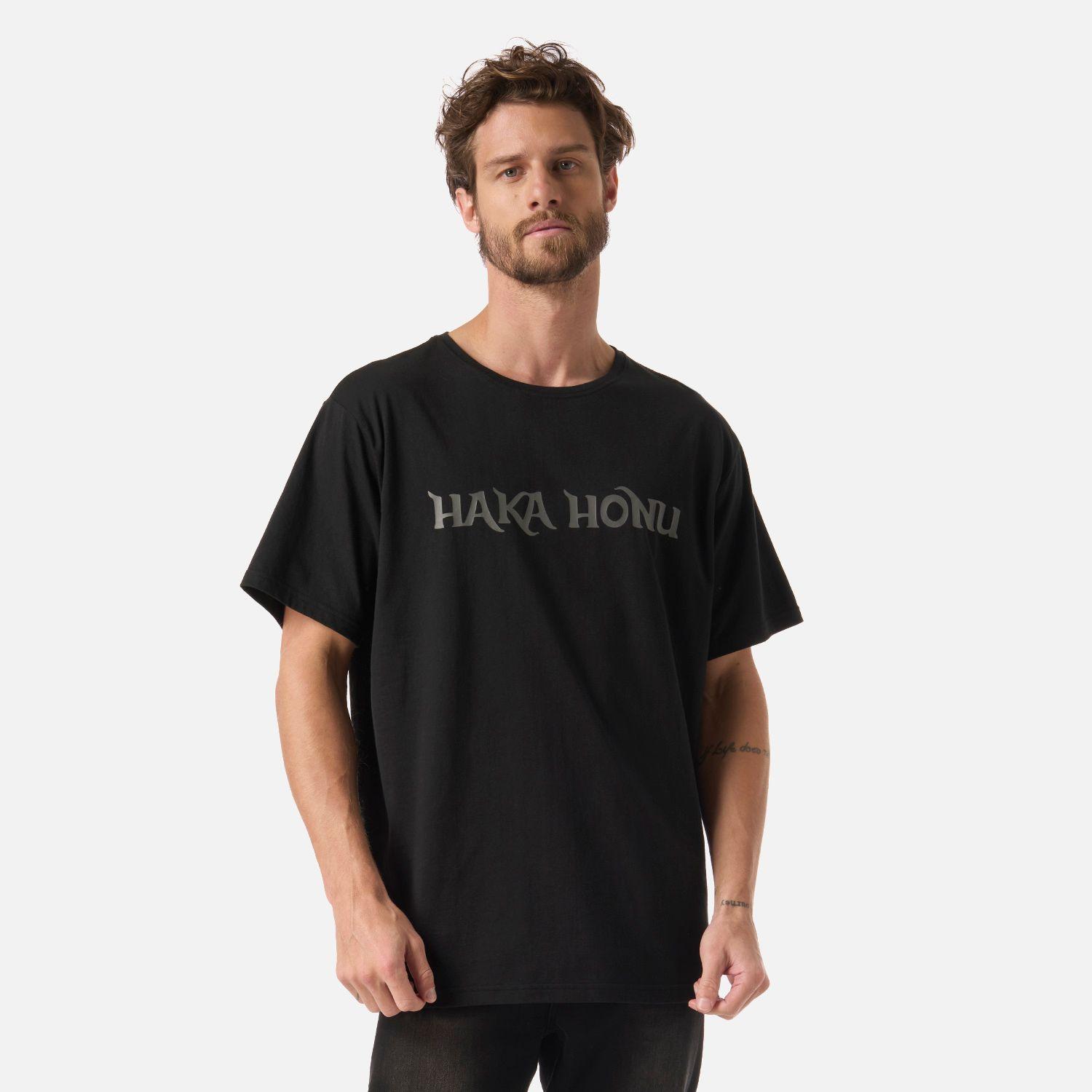 Polera Hombre Logo Negro Haka Honu V26-0