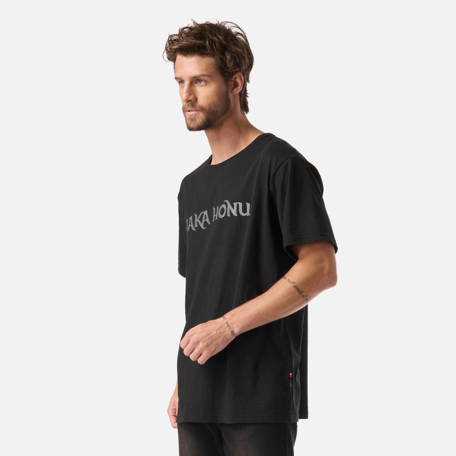 Polera Hombre Logo Negro Haka Honu V26-1