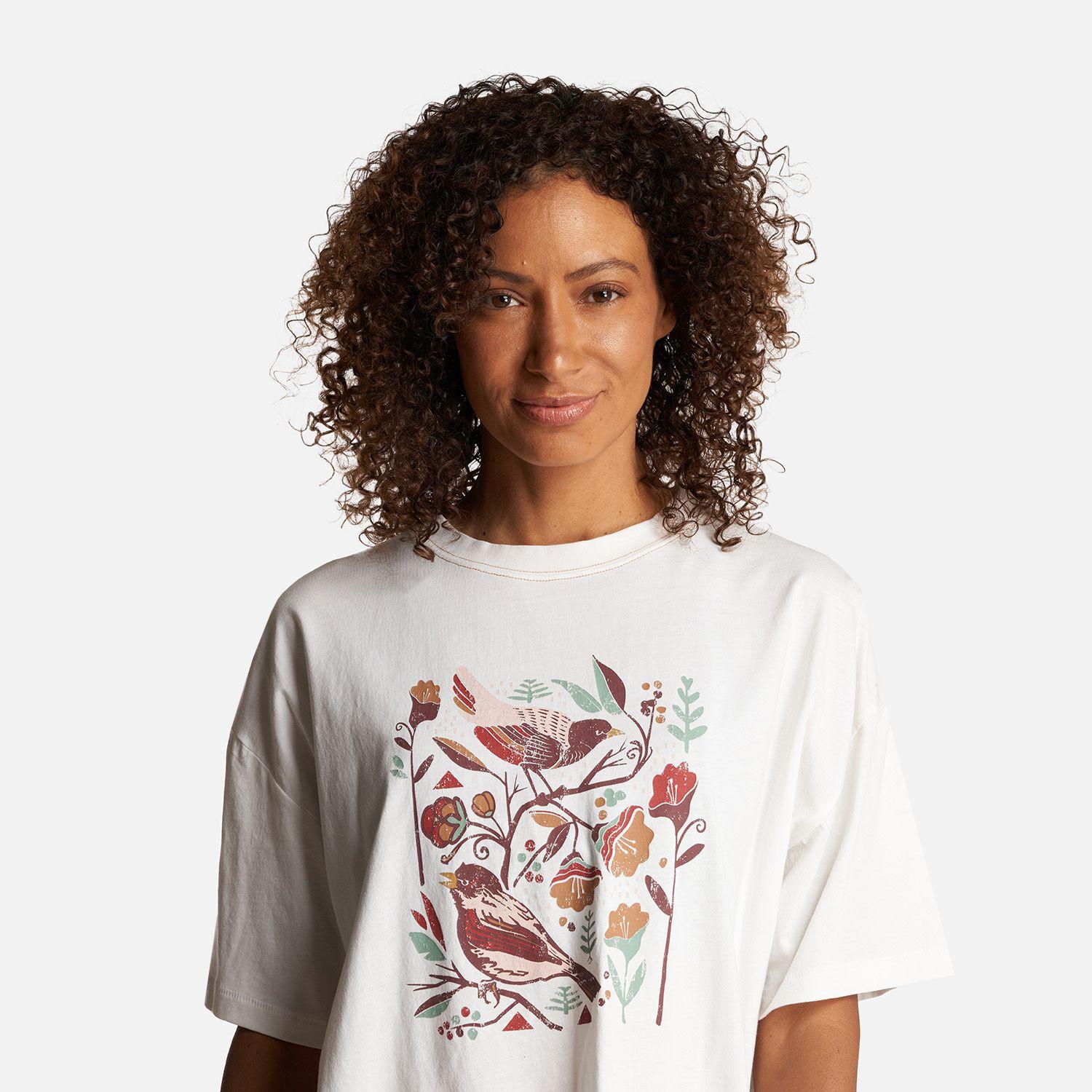 Polera Mujer Gorrión Print Blanco Haka Honu-2