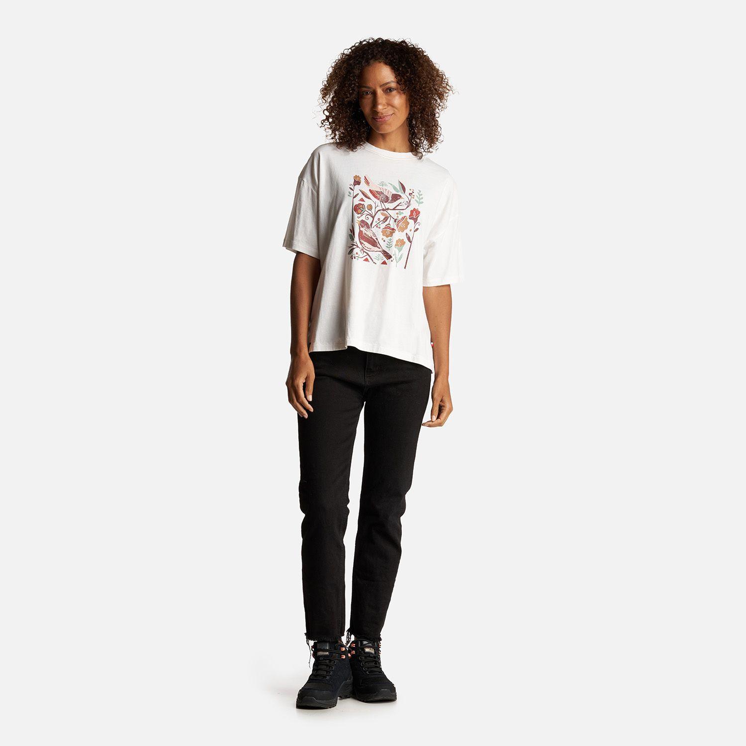Polera Mujer Gorrión Print Blanco Haka Honu-4