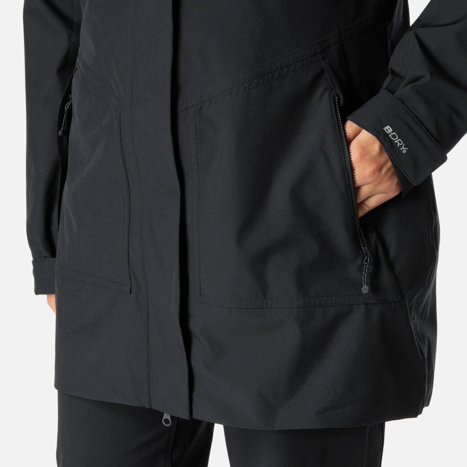 Chaqueta Mujer Hicken Fusion-3 B-Dry Hoody Jacket Negro Lippi I26-4