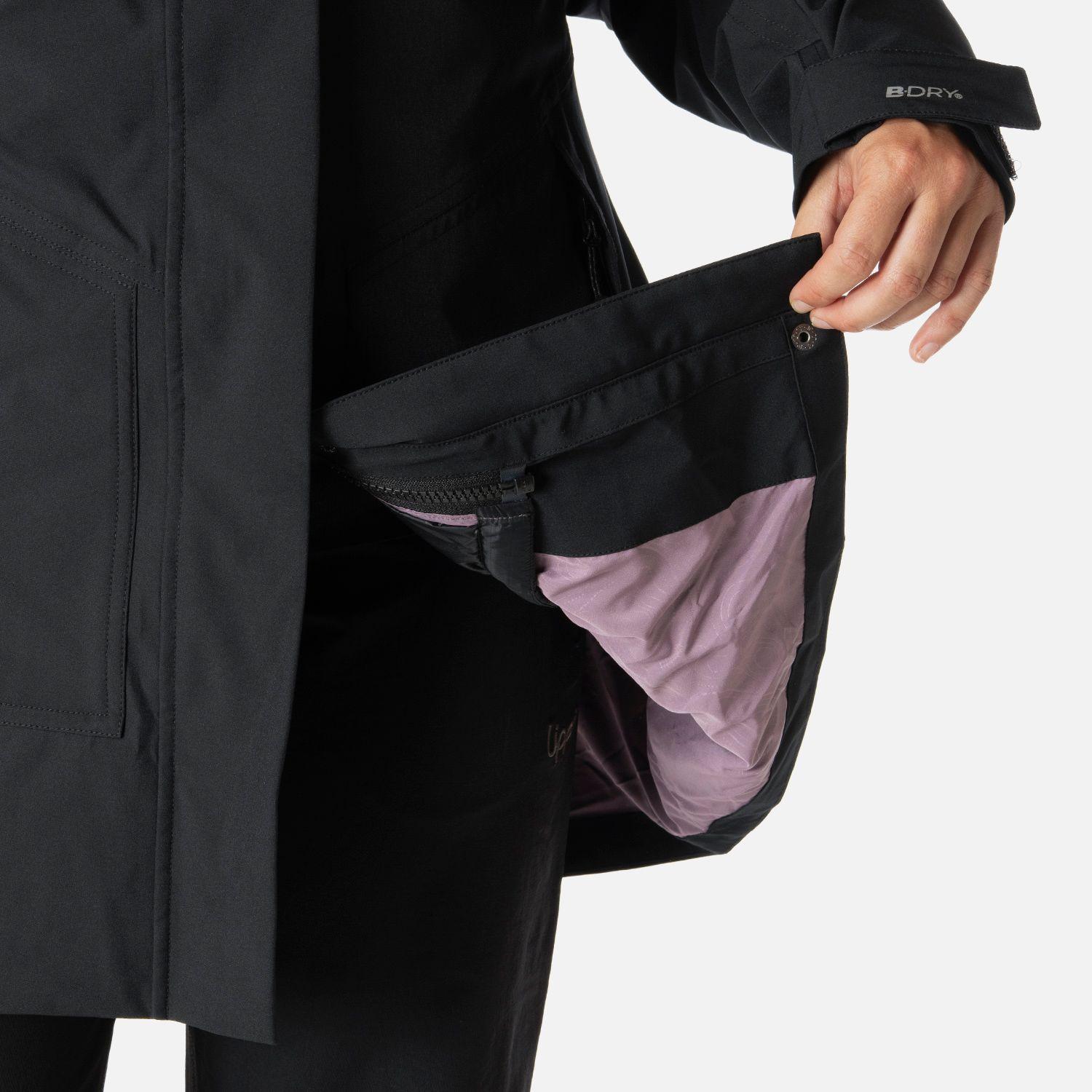 Chaqueta Mujer Hicken Fusion-3 B-Dry Hoody Jacket Negro Lippi I26-5