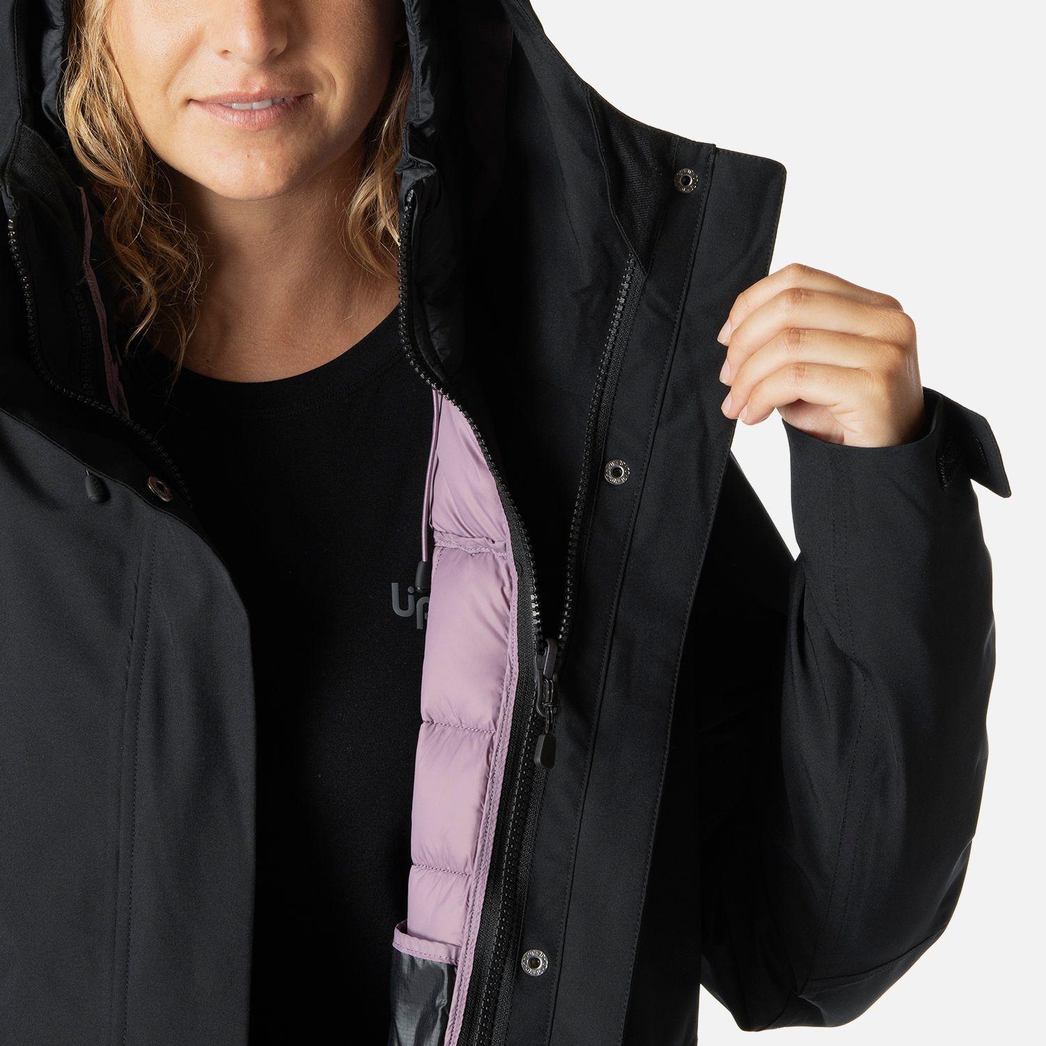 Chaqueta Mujer Hicken Fusion-3 B-Dry Hoody Jacket Negro Lippi I26-6