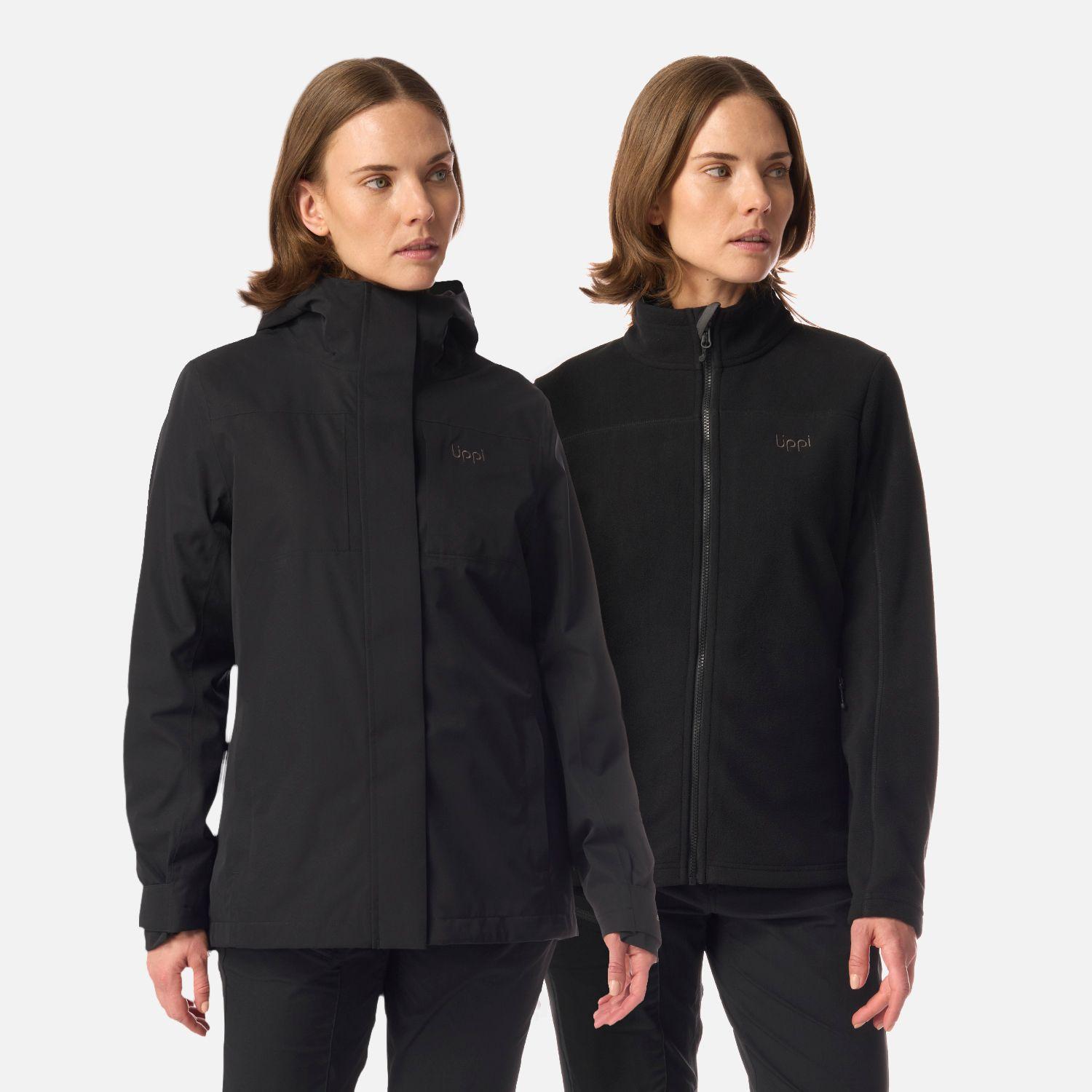 Chaqueta Mujer Tres Cruces Fusion-3 Hoody Jacket Negro Lippi I26-0