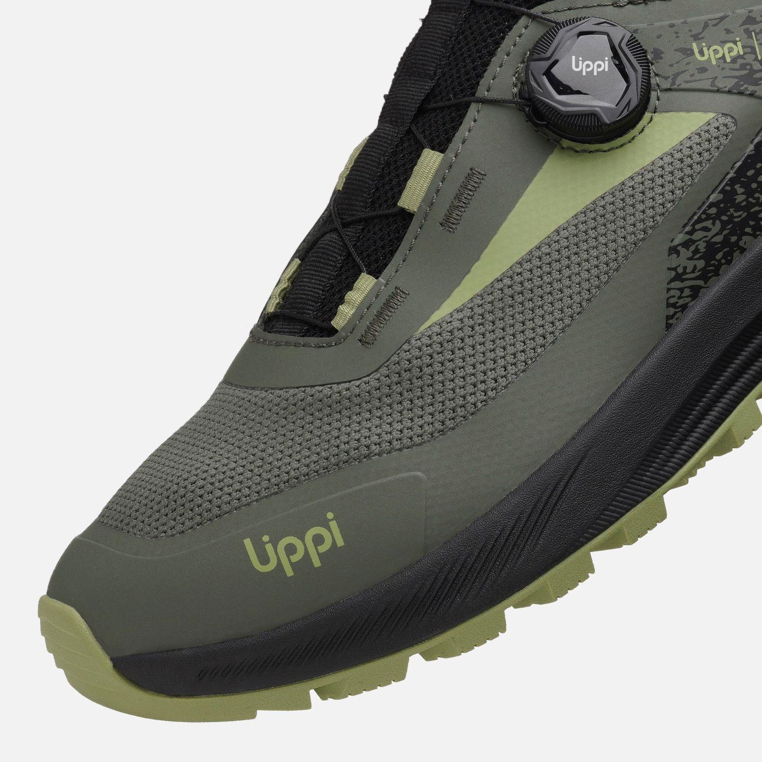 Zapatilla Hombre Light Knit Twist Negro / Verde Lippi I26-6