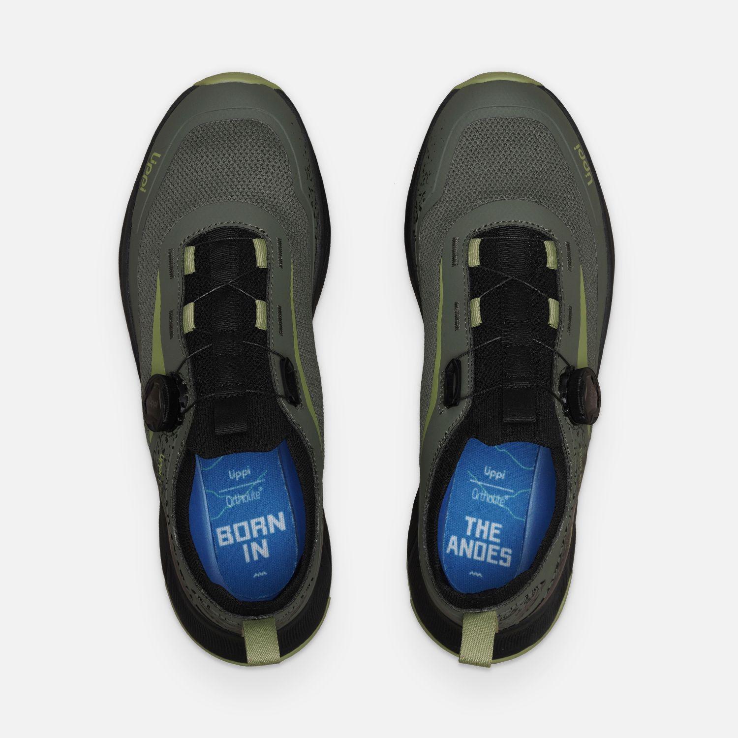 Zapatilla Hombre Light Knit Twist Negro / Verde Lippi I26-4