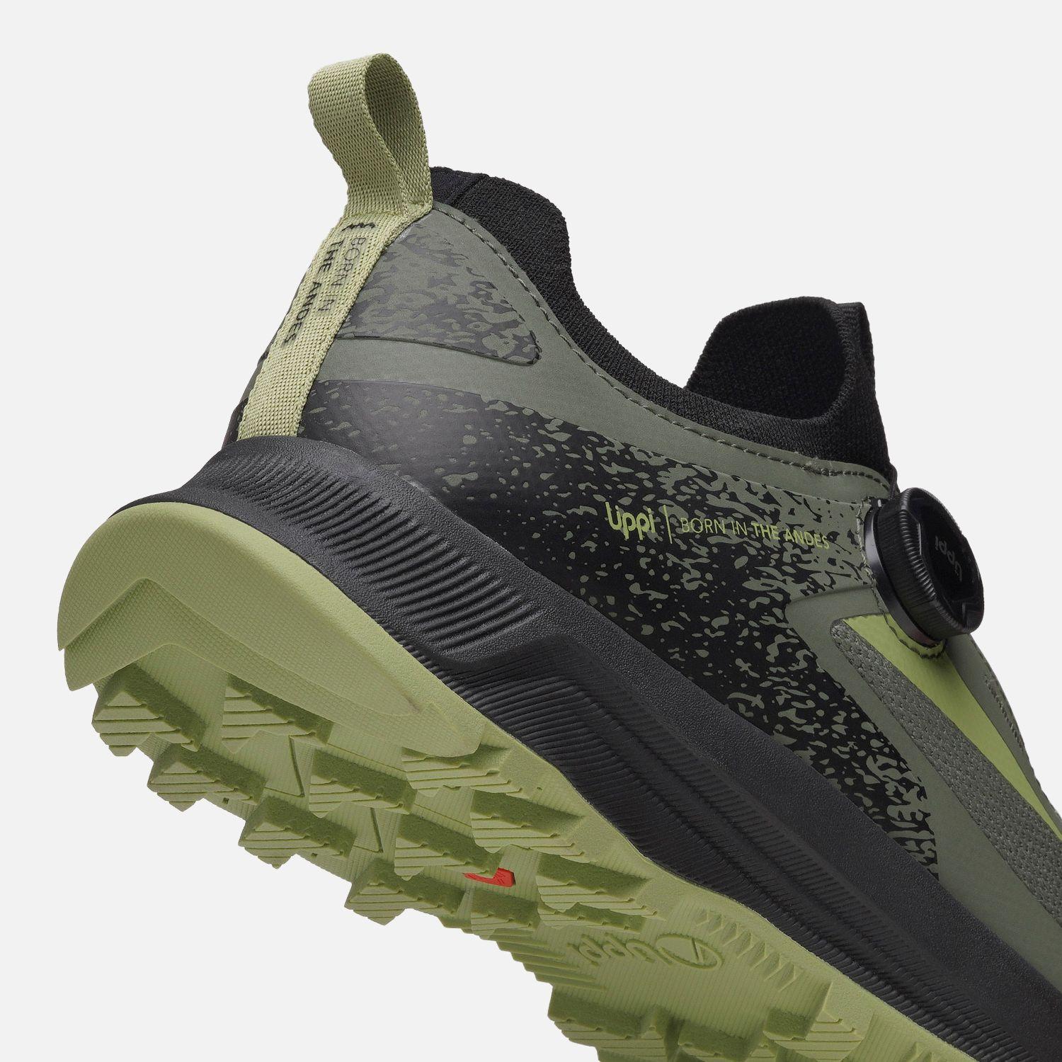 Zapatilla Hombre Light Knit Twist Negro / Verde Lippi I26-7