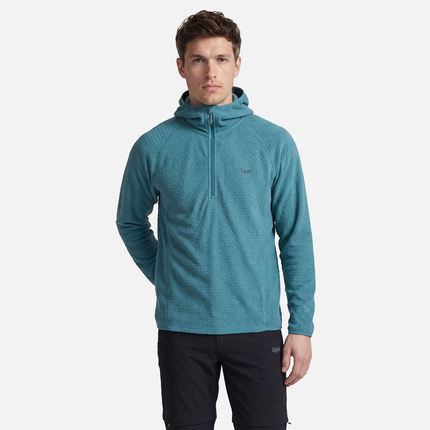 Polerón Hombre Jacaranda Nano-F 1/4 Zip Hoody Petroleo Claro Lippi V27-0