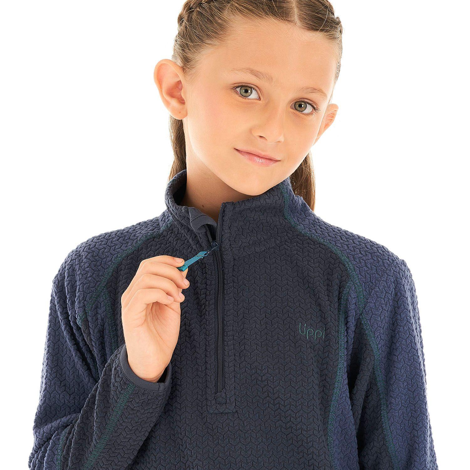 Poleron Niña Saltamontes Nano-F 14 Zip Azul Marino Lippi-5