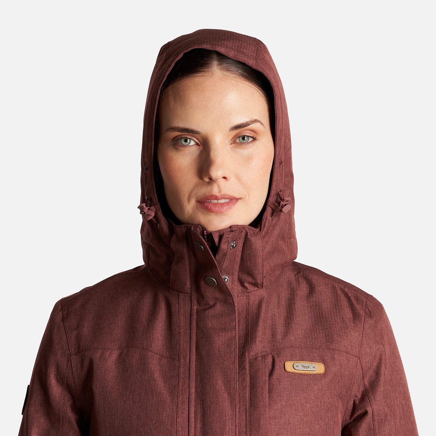 Chaqueta Mujer Roble B-Dry Hoody Jacket Melange Vino Lippi I24-7