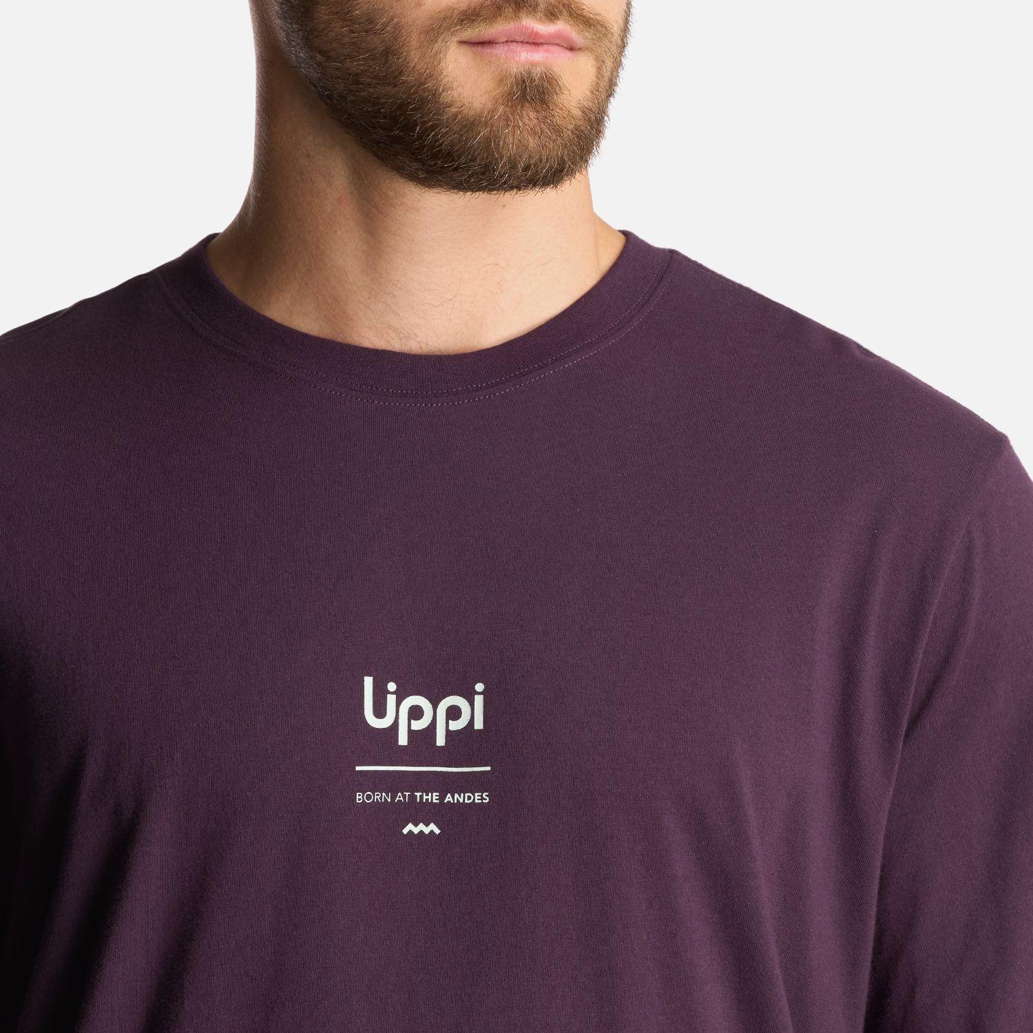 Polera Hombre Logo Lippi Long Sleeve T-Shirt Morado Oscuro Lippi-4