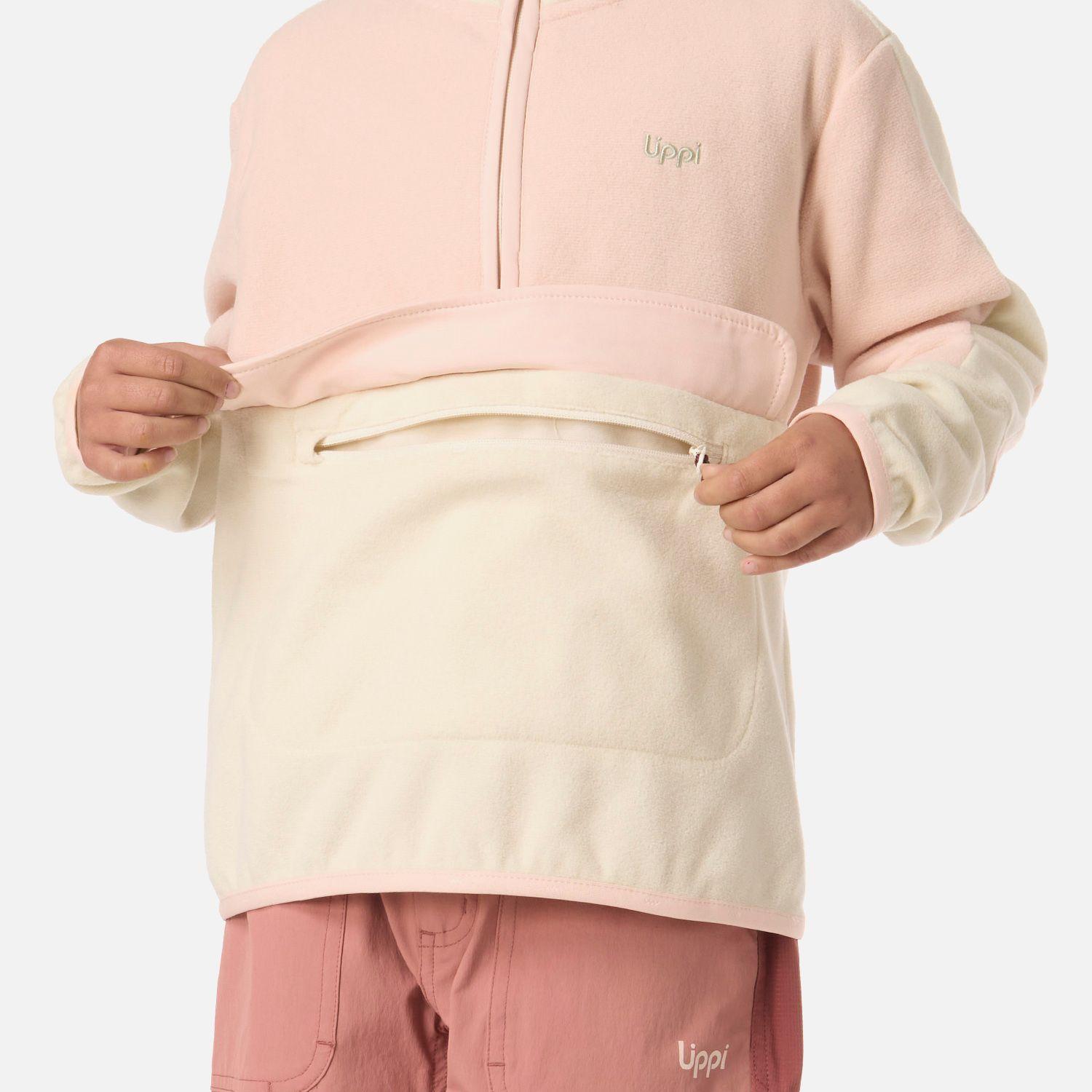 Polar Niña Fireplace 1/4 Zip Sweatshirt Crema Lippi V26-3