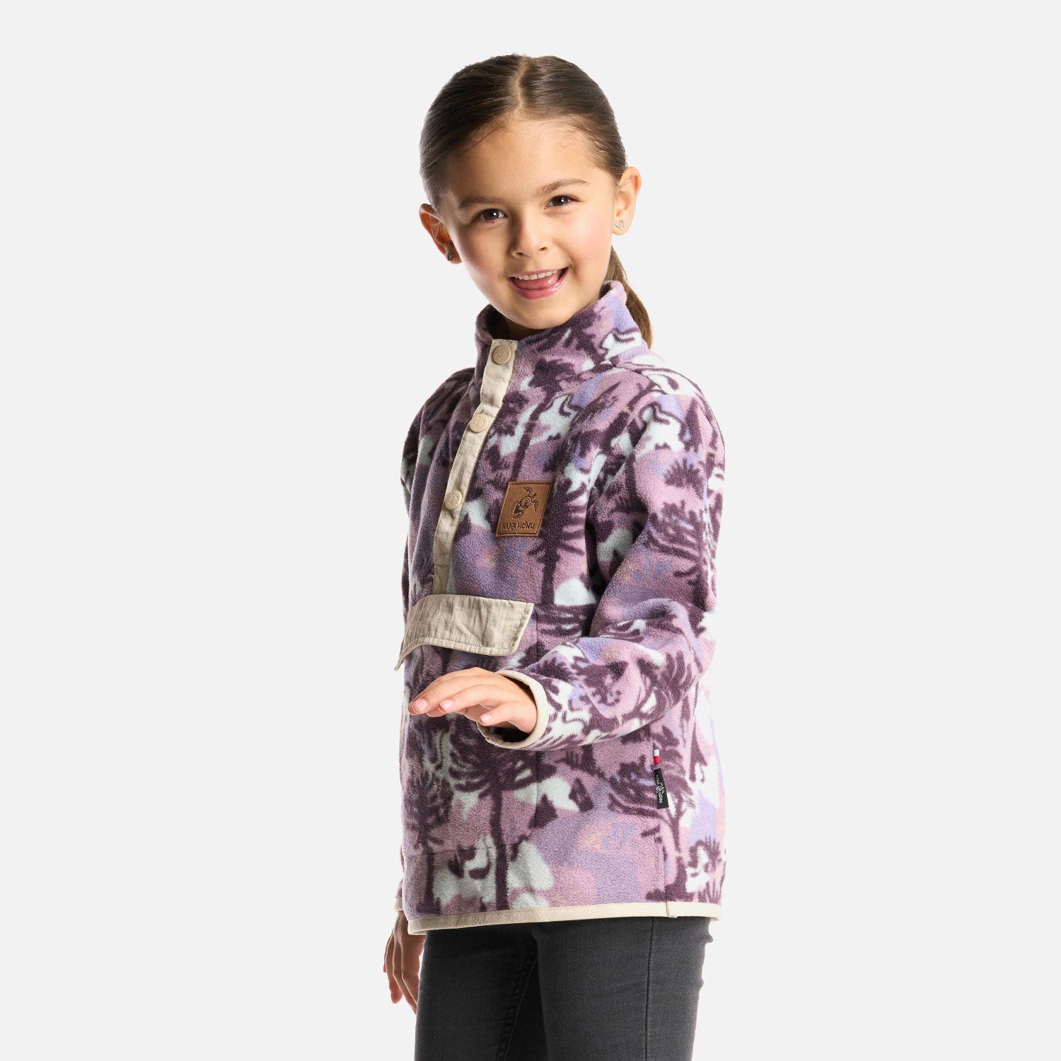 Poleron Niña Tokerau Poki Print Malva Haka Honu-1