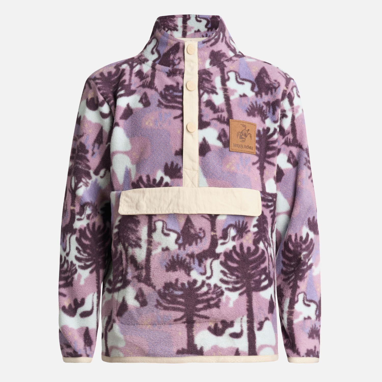 Poleron Niña Tokerau Poki Print Malva Haka Honu-5