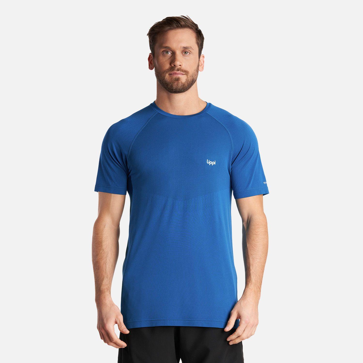 Polera Hombre Essential Sport T-Shirt Azul Lippi I24-1