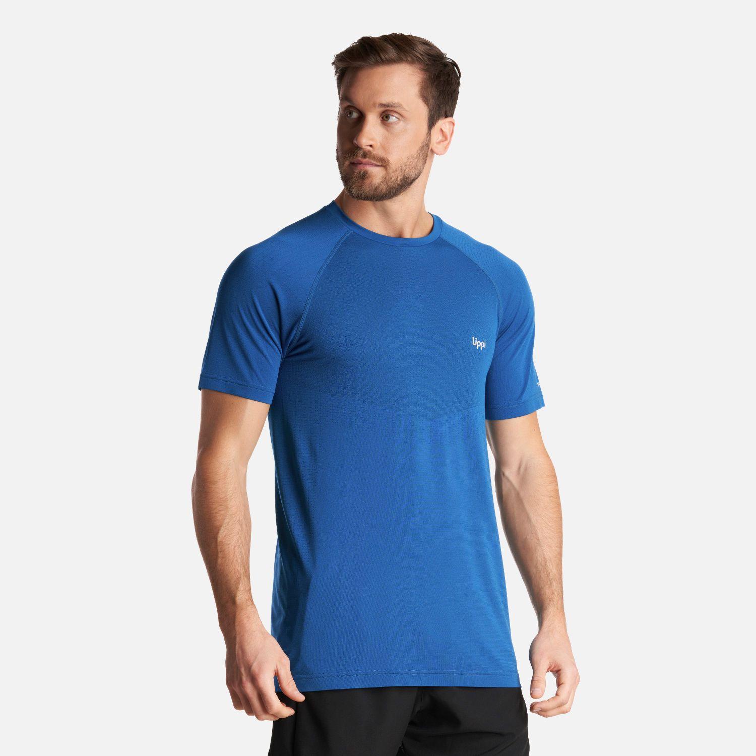 Polera Hombre Essential Sport T-Shirt Azul Lippi I24-2