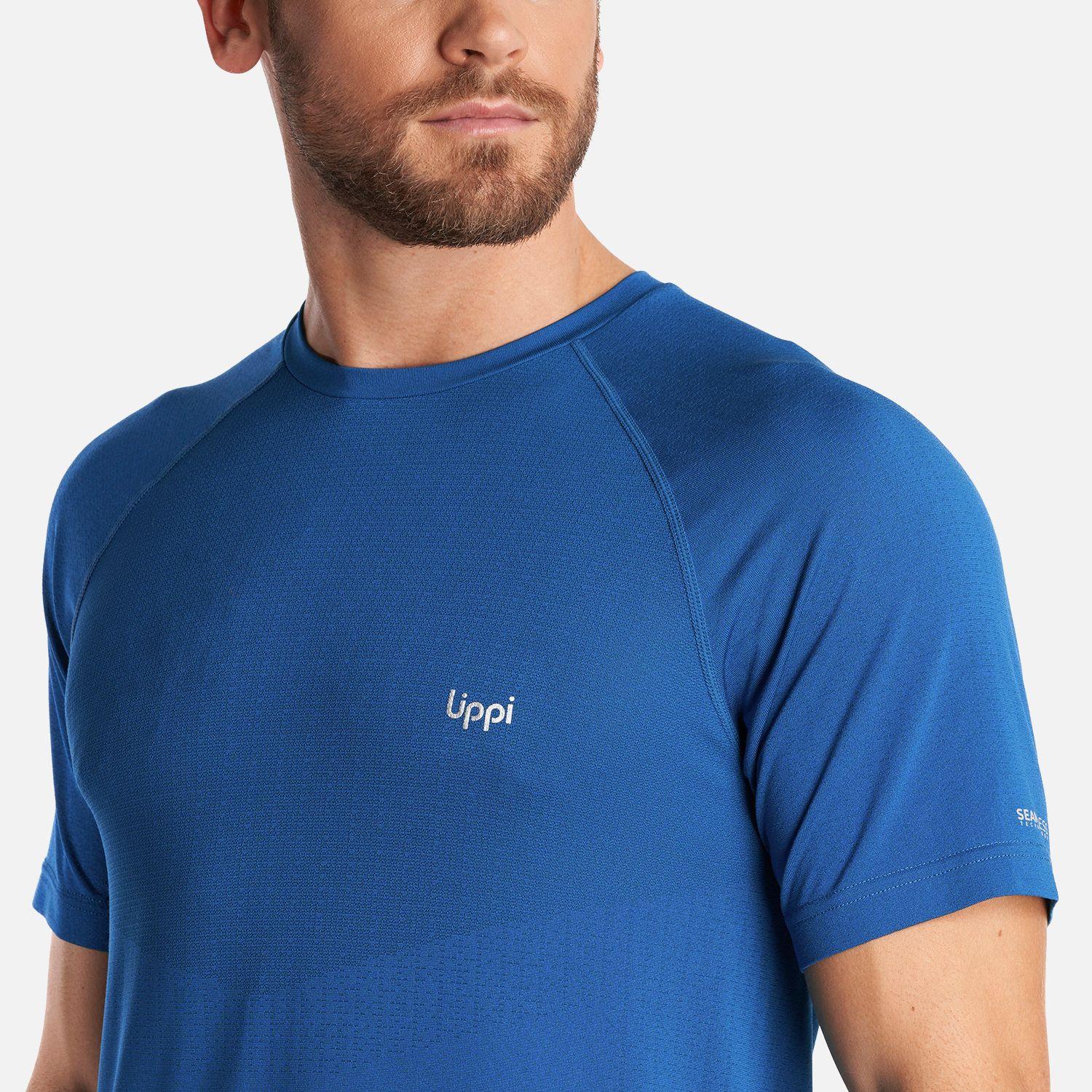 Polera Hombre Essential Sport T-Shirt Azul Lippi I24-4