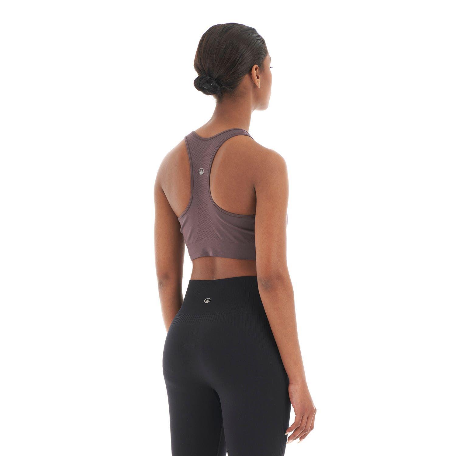 Peto Mujer In-Motion Stripes Bra Malva Lippi-4