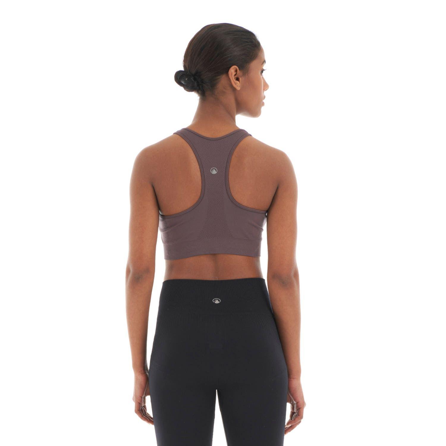 Peto Mujer In-Motion Stripes Bra Malva Lippi-5