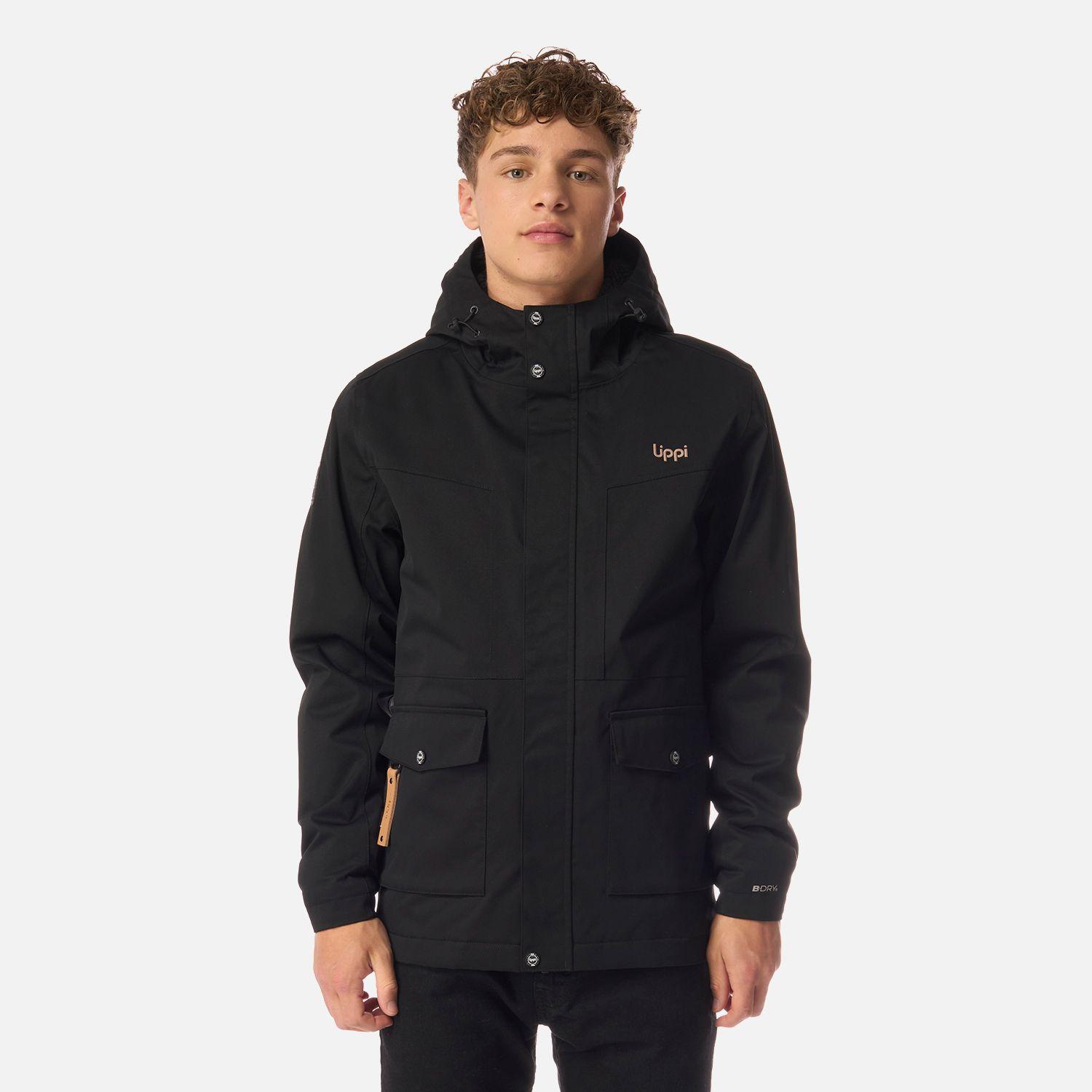 Chaqueta Teen Boy Roble B-Dry Hoody Jacket Negro Lippi I26-0